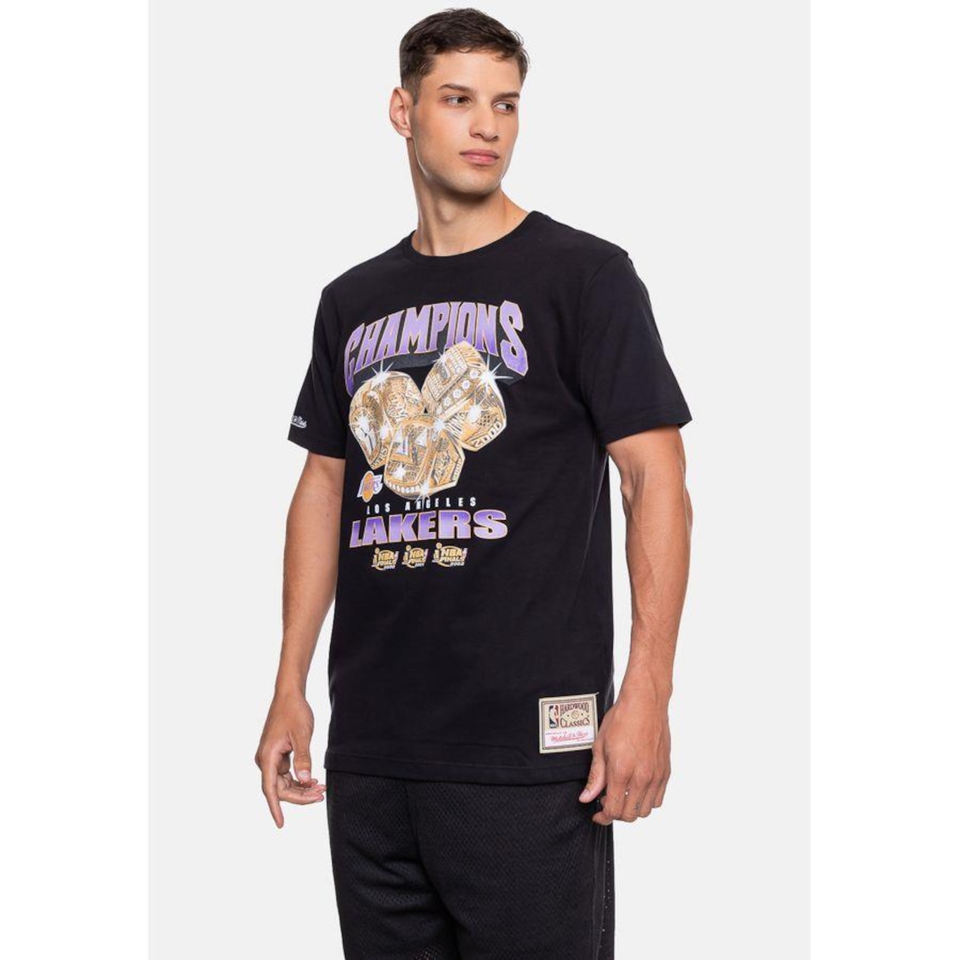 Camiseta Mitchell & Ness Rings Los Angeles Lakers - Masculina - Foto 4