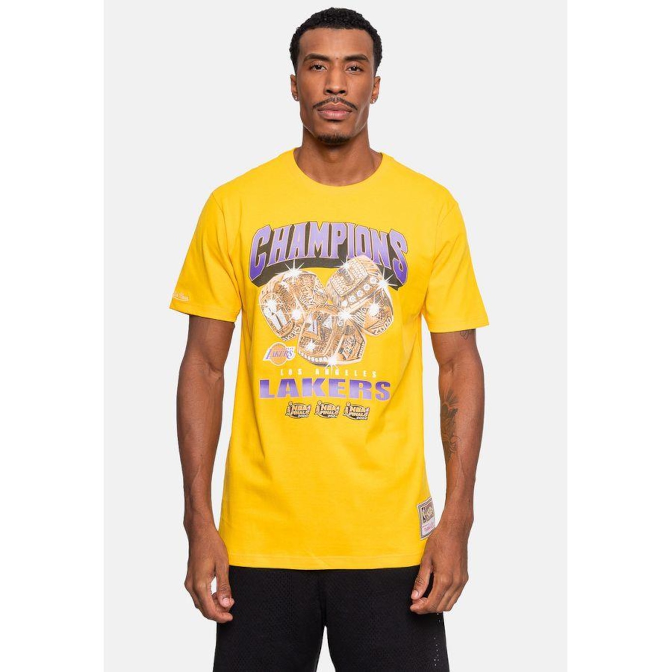 Camiseta Mitchell & Ness Rings Los Angeles Lakers - Masculina - Foto 1