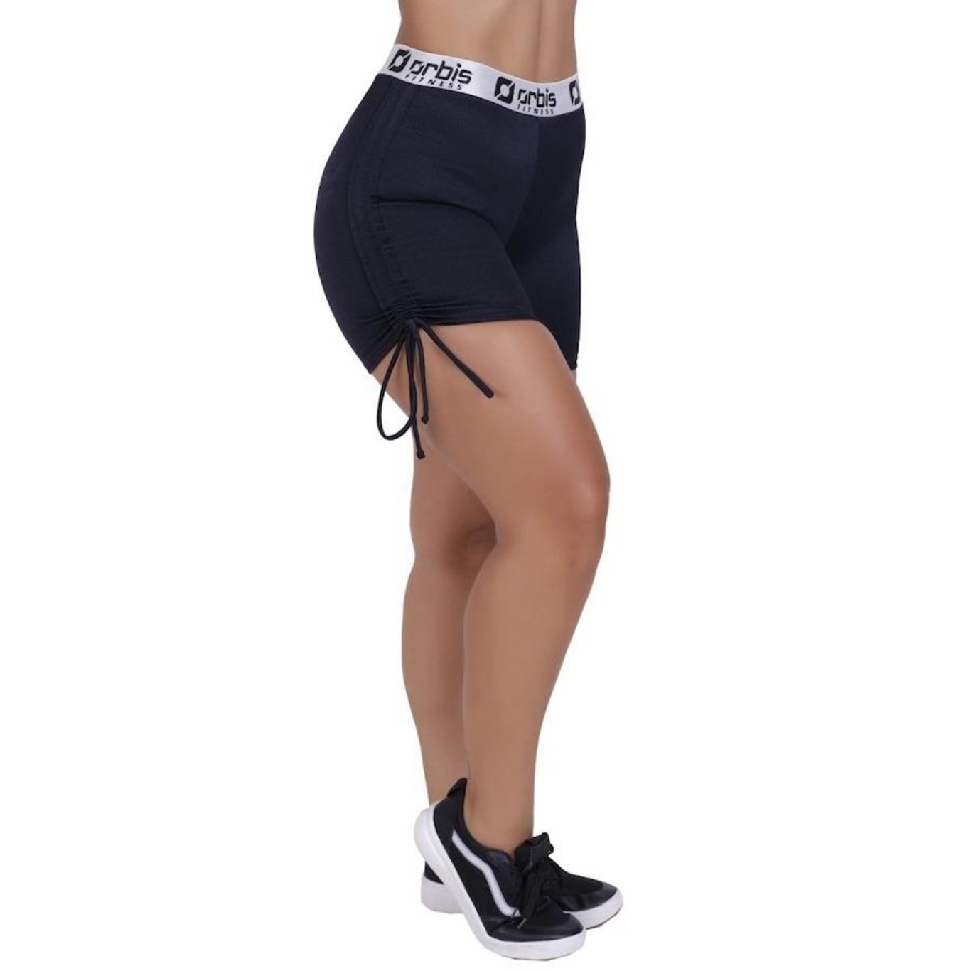 Shorts Orbis Fitness Cintura Alta Regulagem Lateral - Feminino - Foto 1