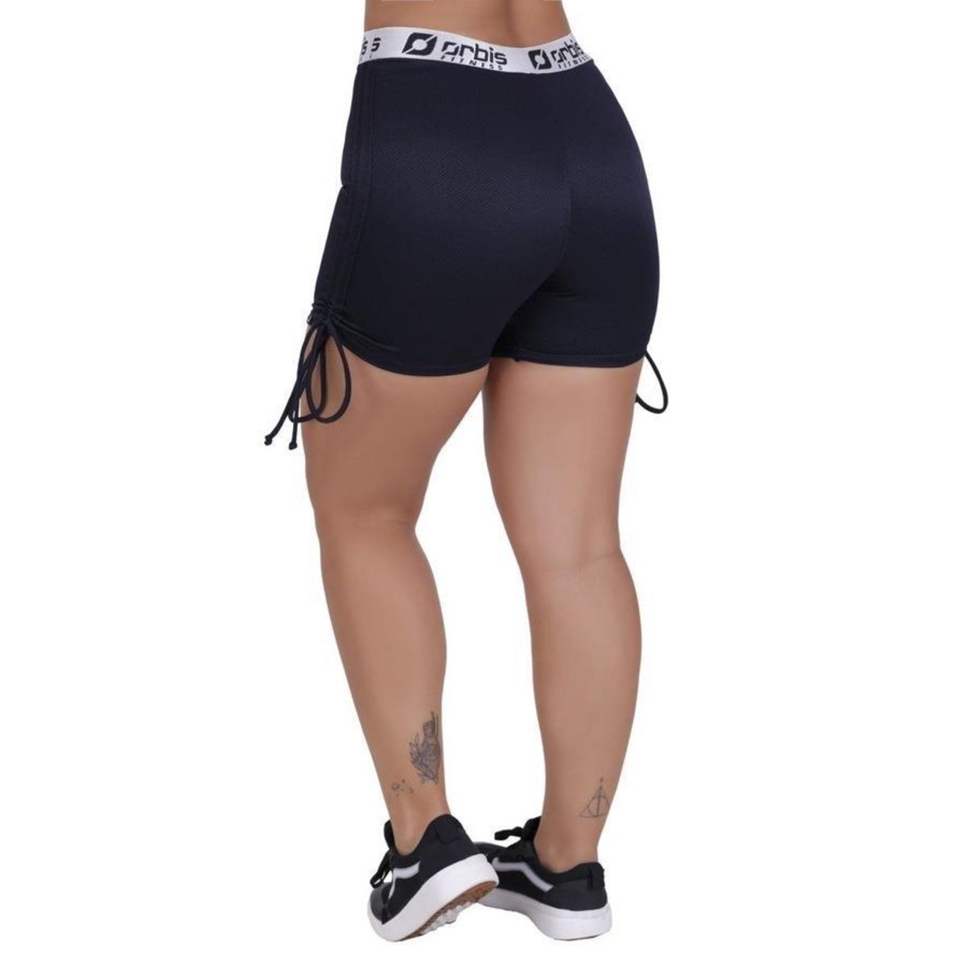 Shorts Orbis Fitness Cintura Alta Regulagem Lateral - Feminino - Foto 5