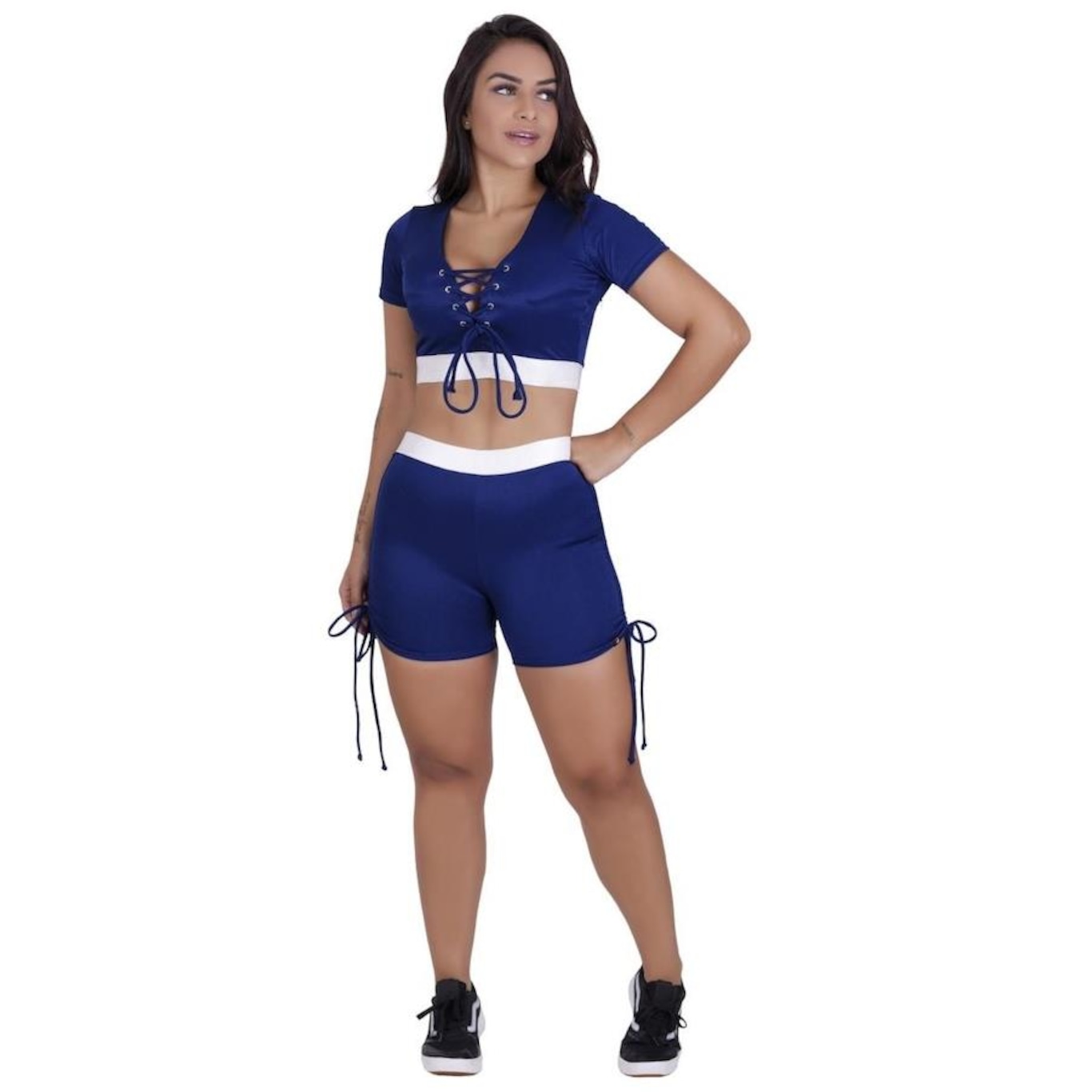 Shorts Orbis Fitness Cintura Alta Regulagem Lateral - Feminino - Foto 6