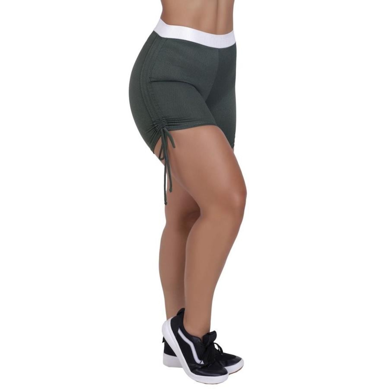 Shorts Orbis Fitness Cintura Alta Regulagem Lateral - Feminino - Foto 1