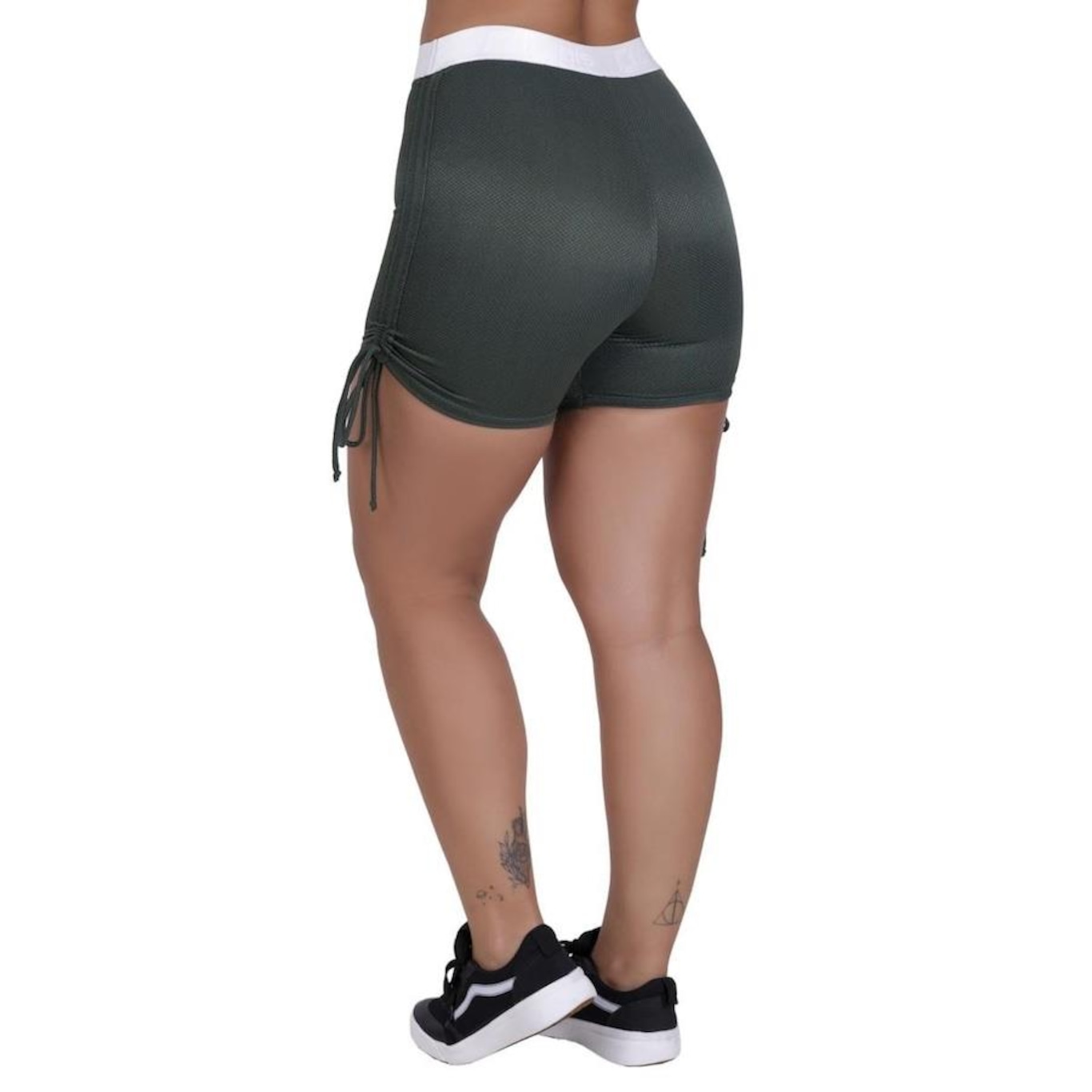 Shorts Orbis Fitness Cintura Alta Regulagem Lateral - Feminino - Foto 4