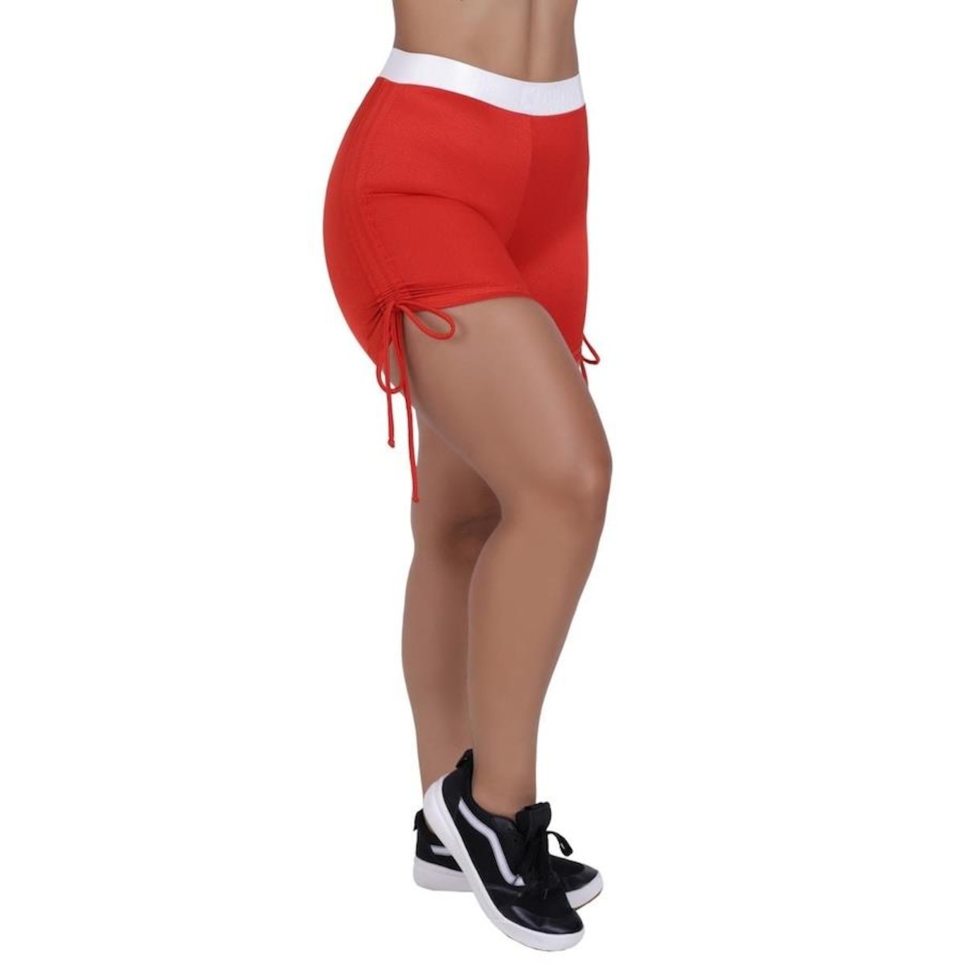 Shorts Orbis Fitness Cintura Alta Regulagem Lateral - Feminino - Foto 1