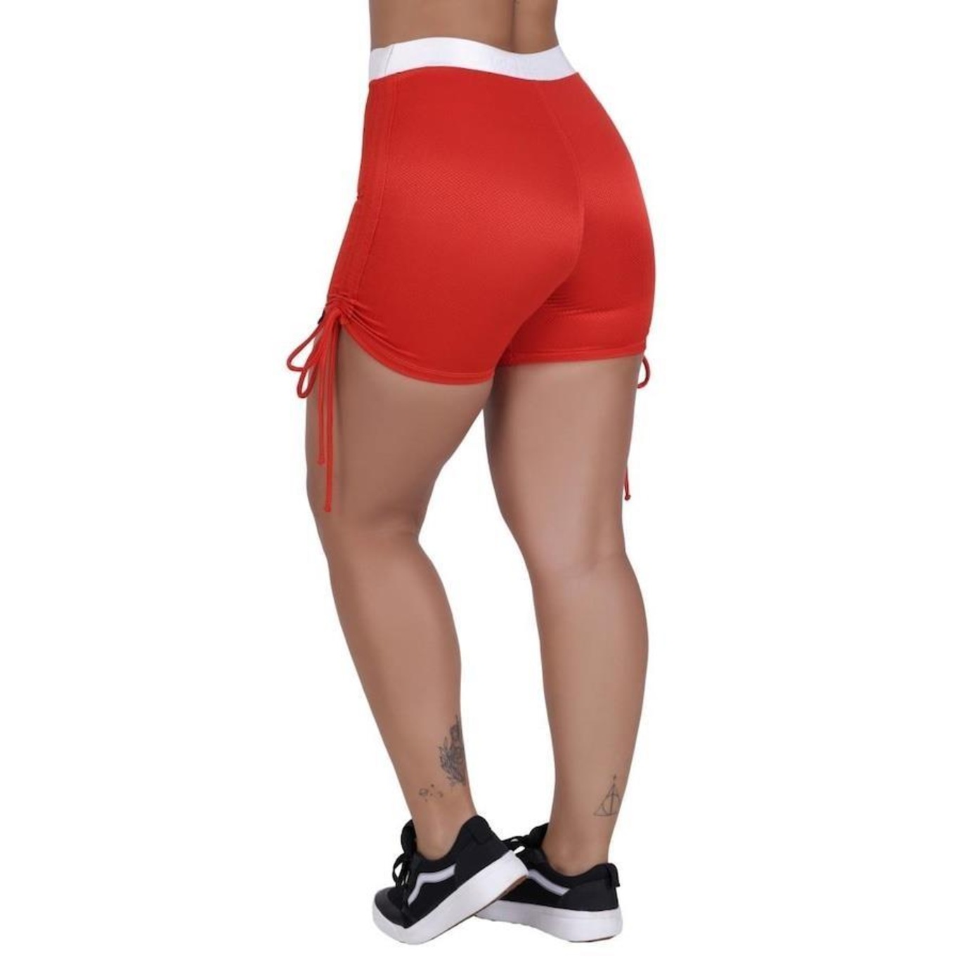 Shorts Orbis Fitness Cintura Alta Regulagem Lateral - Feminino - Foto 4