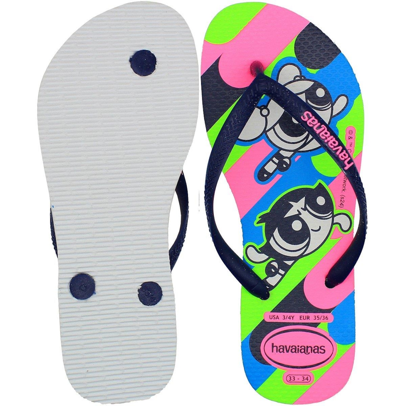 Chinelo Havaianas Slim Powerpuff - Infantil - Foto 3