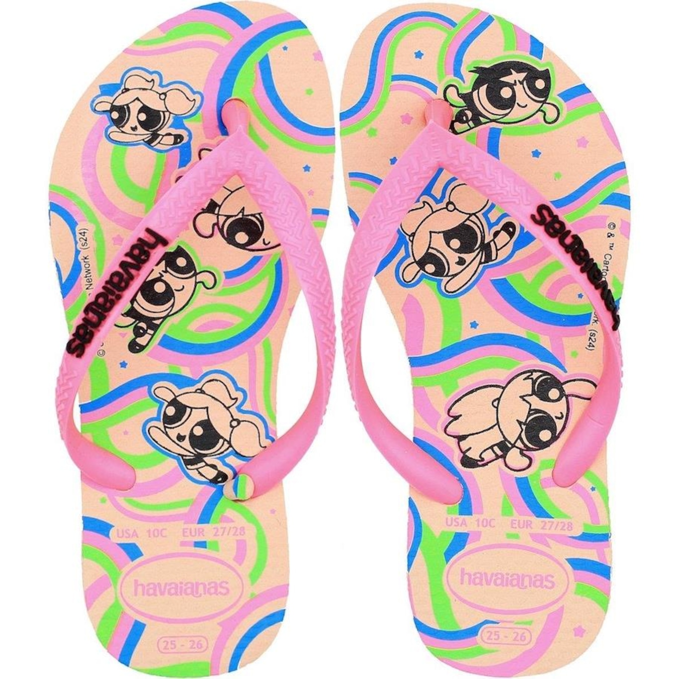 Chinelo Havaianas Slim Powerpuff - Infantil - Foto 1