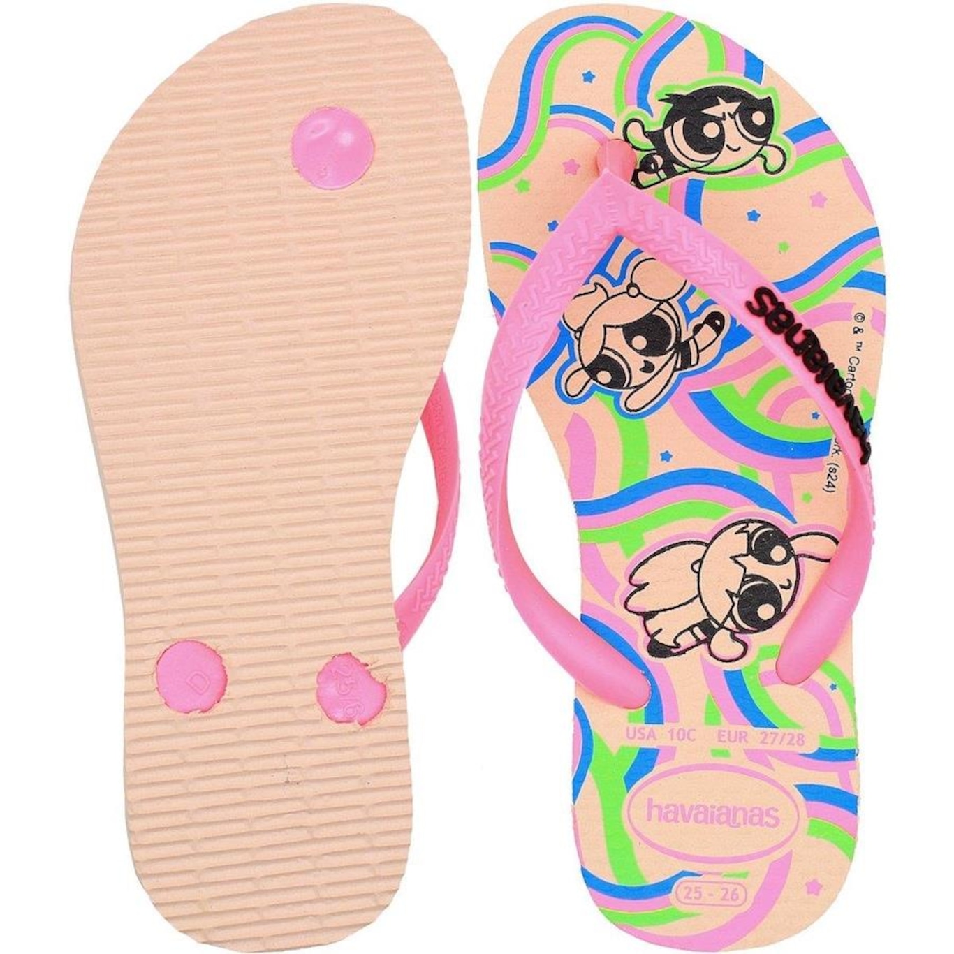 Chinelo Havaianas Slim Powerpuff - Infantil - Foto 3