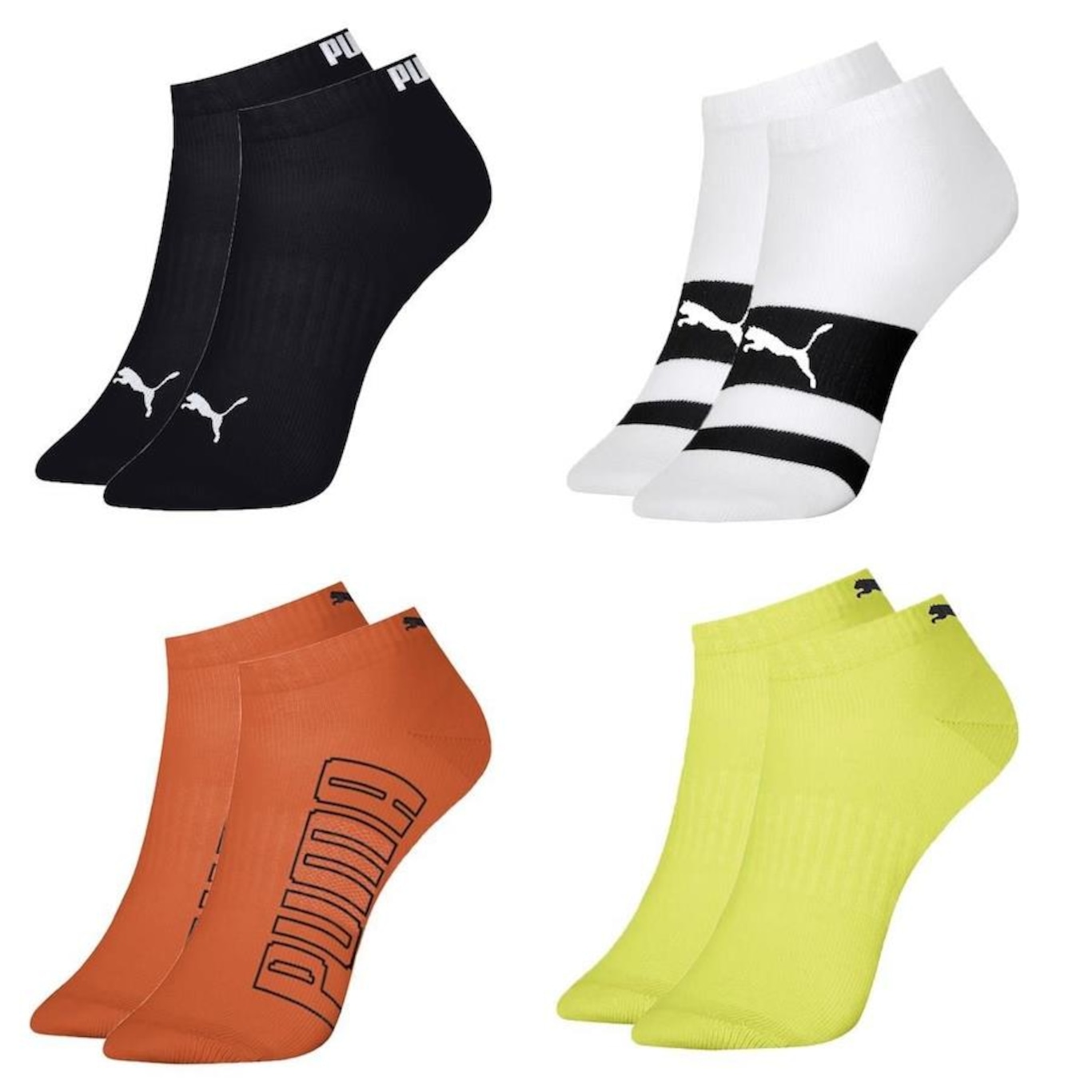 Meia Sapatilha Puma Esportiva - 4 Pares - Masculina - Foto 1