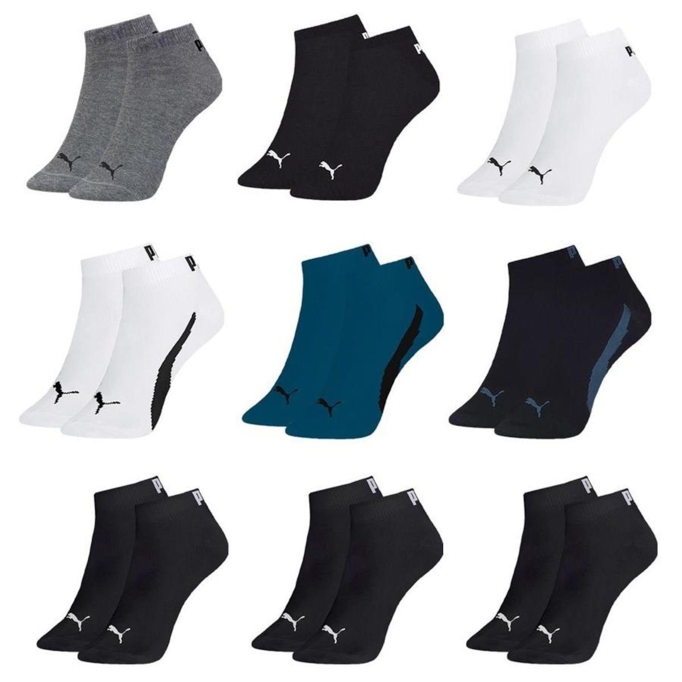 Kit Meia Puma Sapatilha Esportiva - 9 Pares - Masculina - Foto 1