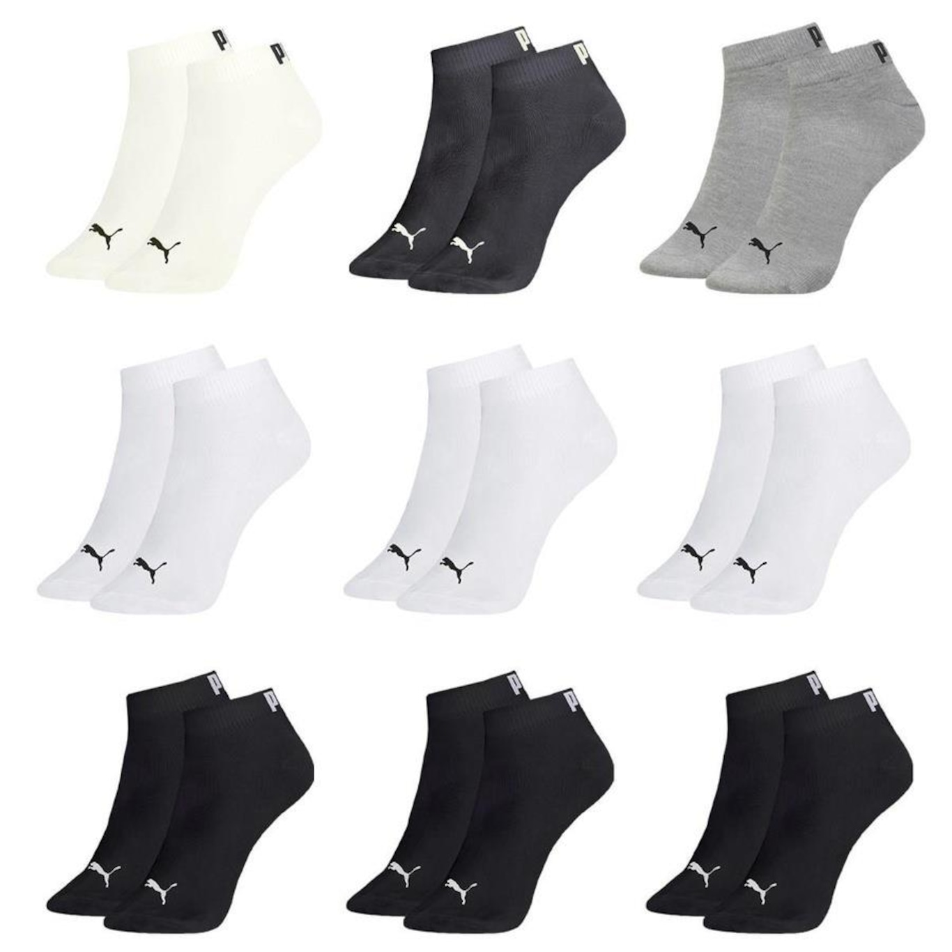 Kit Meia Puma Sapatilha Esportiva - 9 Pares - Masculina - Foto 1