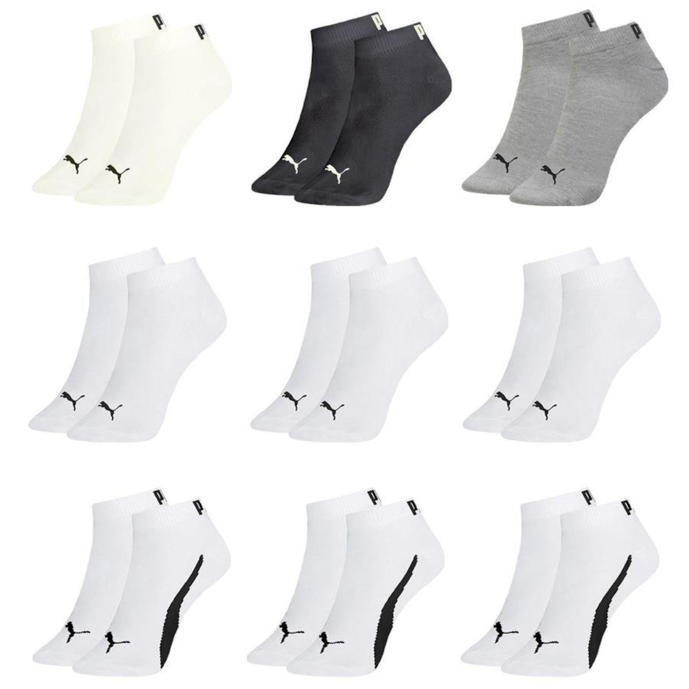 Kit Meia Puma Sapatilha Esportiva - 9 Pares - Masculina - Foto 1