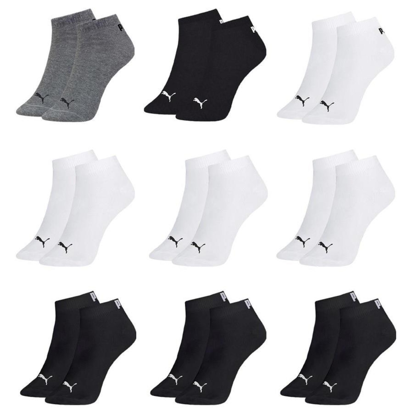 Kit Meia Puma Sapatilha Esportiva - 9 Pares - Masculina - Foto 1