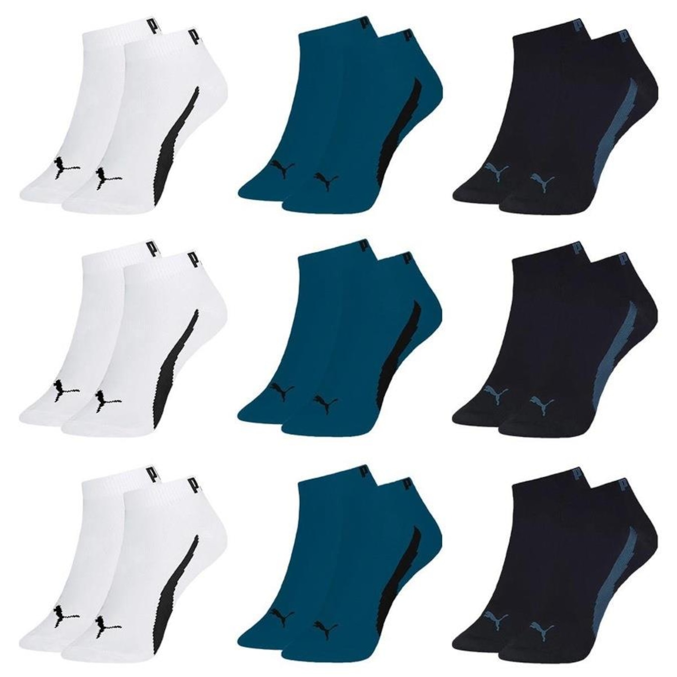 Kit Meia Puma Sapatilha Esportiva - 9 Pares - Masculina - Foto 1