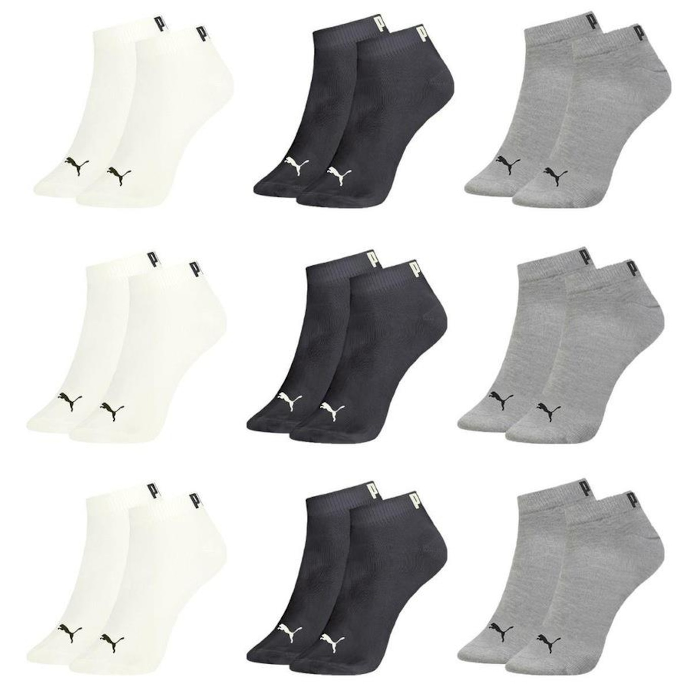 Kit Meia Puma Sapatilha Esportiva - 9 Pares - Masculina - Foto 1