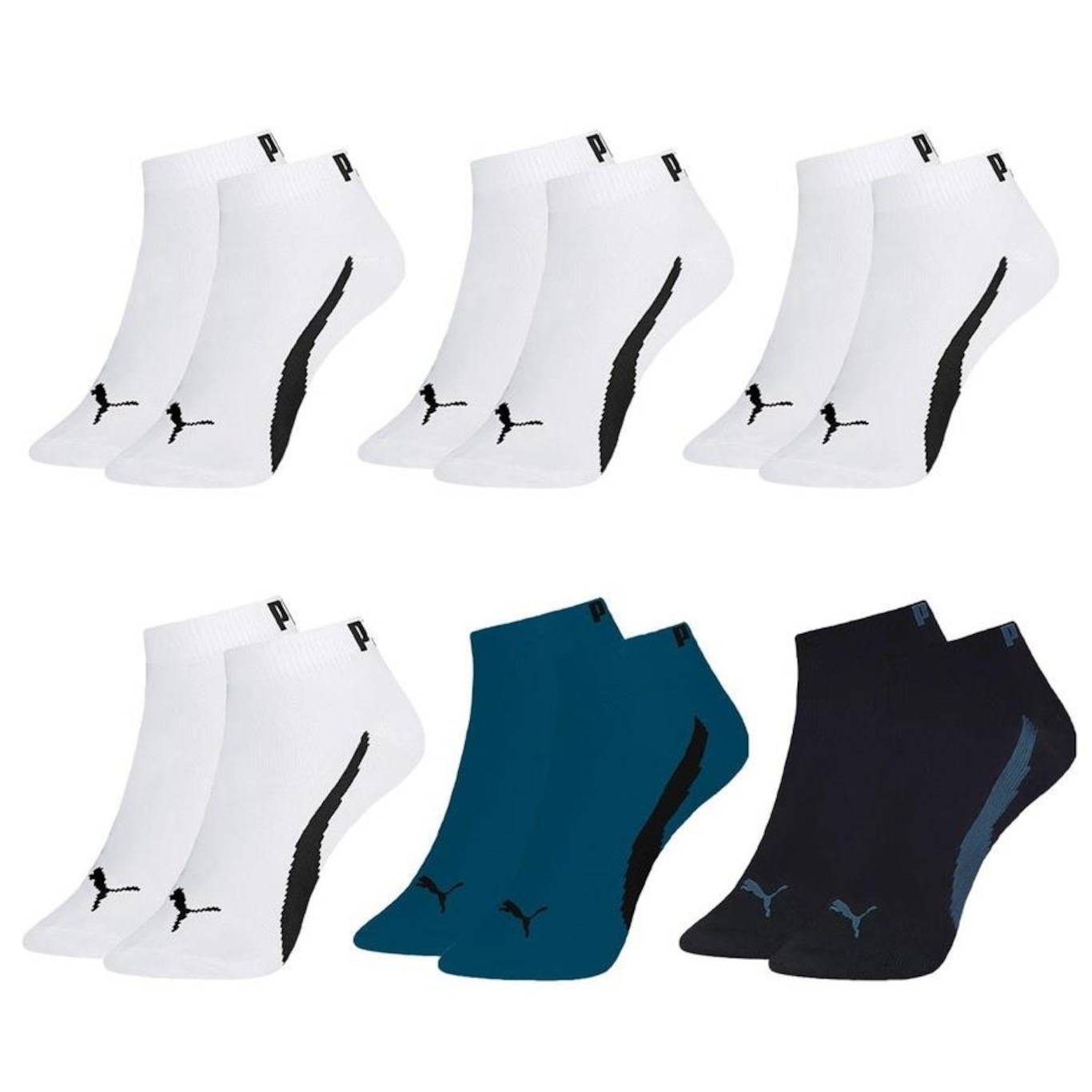 Kit Meia Puma Sapatilha Esportiva - 6 Pares - Masculina - Foto 1