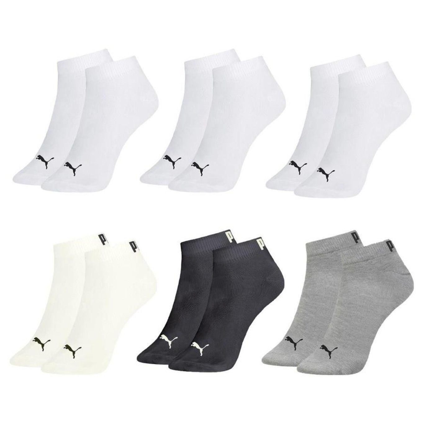 Kit Meia Puma Sapatilha Esportiva - 6 Pares - Masculina - Foto 1