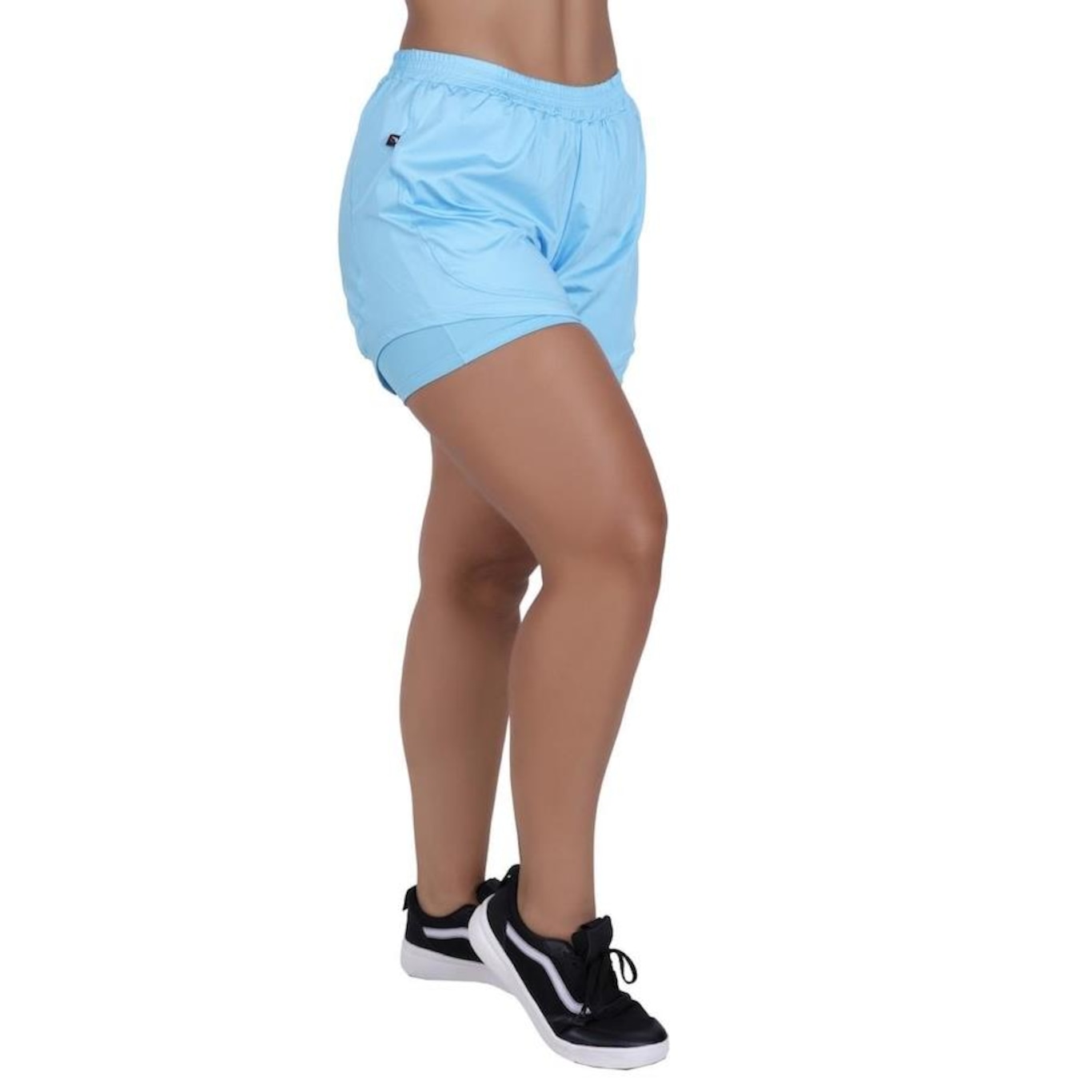 Shorts Orbis Fitness Feminino com Short Interno - Foto 1