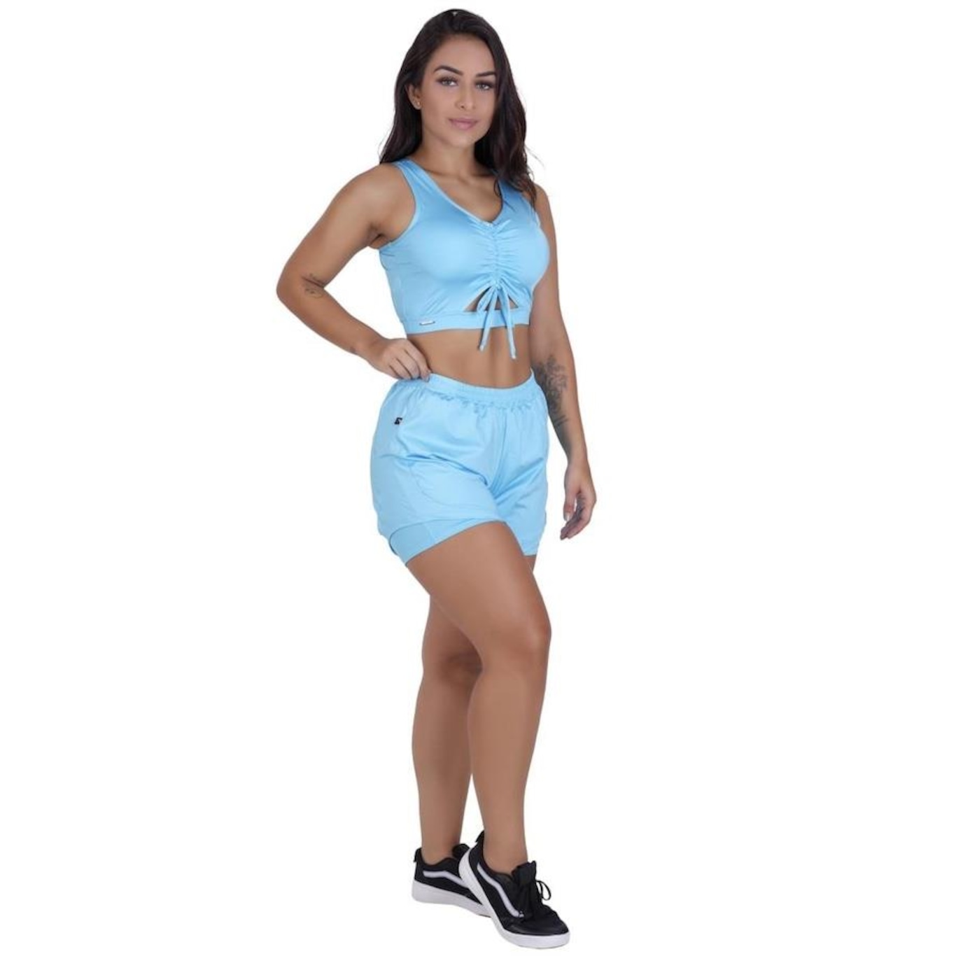 Shorts Orbis Fitness Feminino com Short Interno - Foto 6