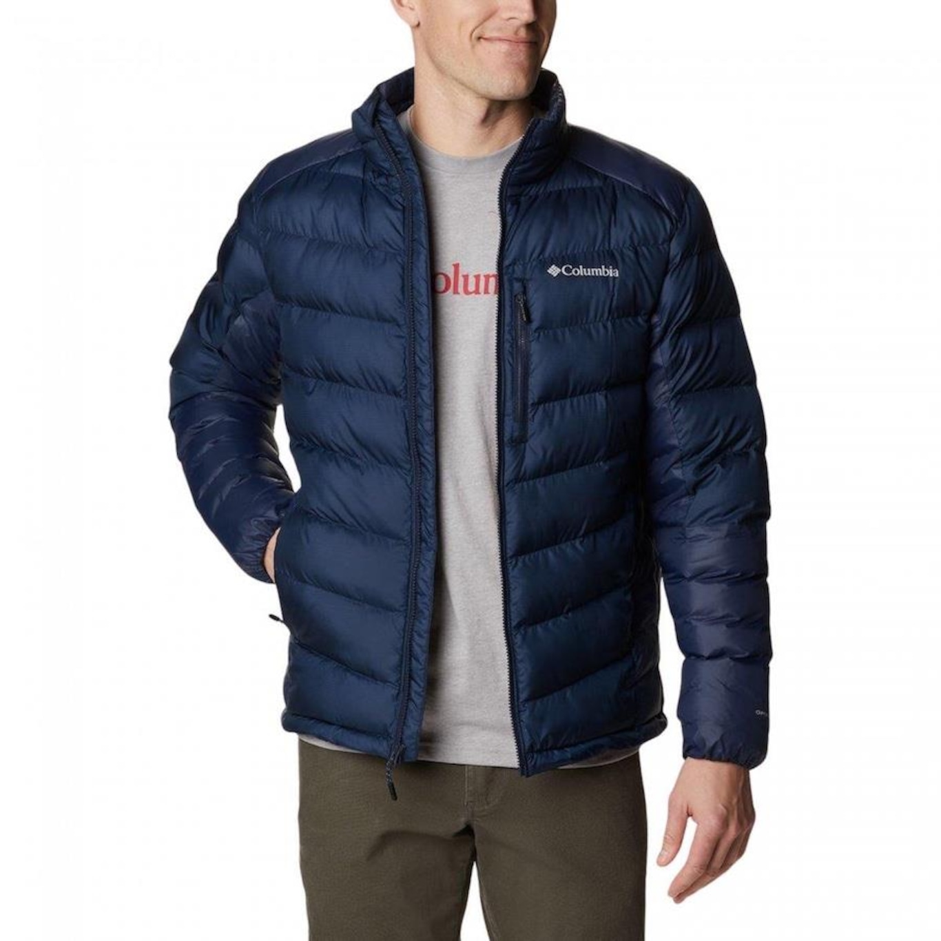 Jaqueta Puffer Columbia Labyrinth Loop Masculina - Foto 1