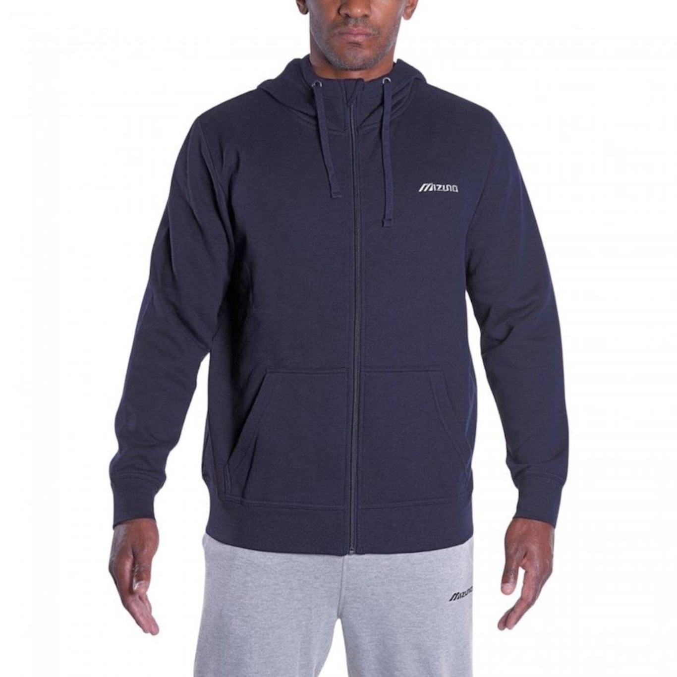 Jaqueta Moletom Mizuno Zipper Masculina - Foto 1