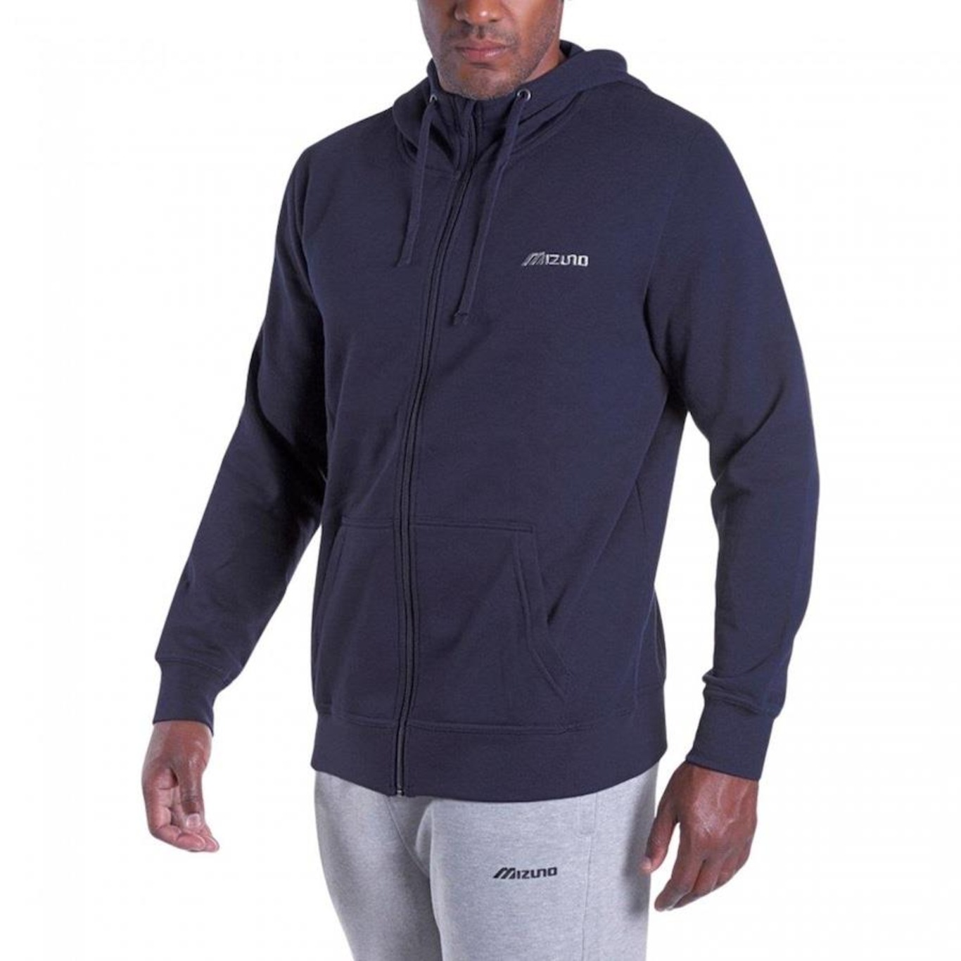 Jaqueta Moletom Mizuno Zipper Masculina - Foto 2