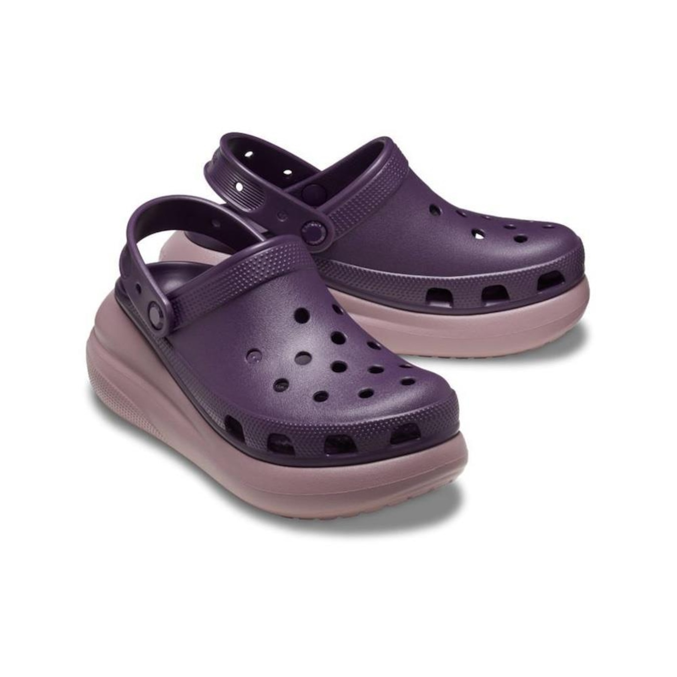 Sandália Crocs Classic Crush Platform Clog - Unissex - Foto 4