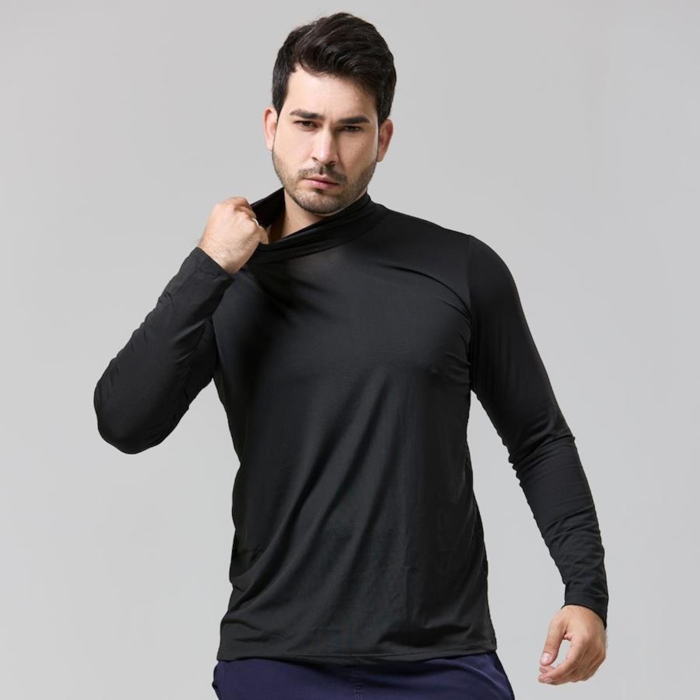 Camisa Térmica Performance Wear Gola Alta Proteção Uv - Masculina - Foto 5