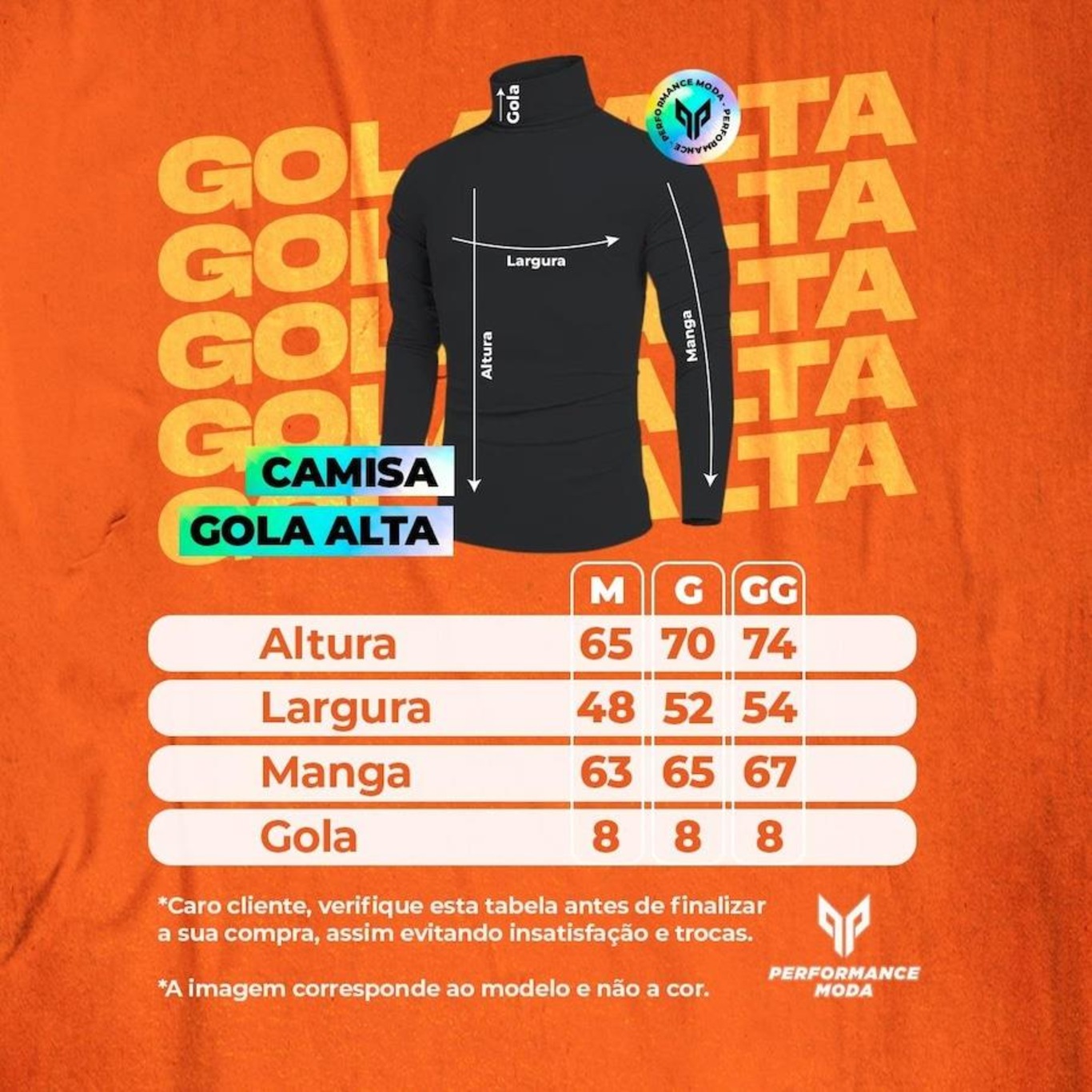 Camisa Térmica Performance Wear Gola Alta Proteção Uv - Masculina - Foto 4