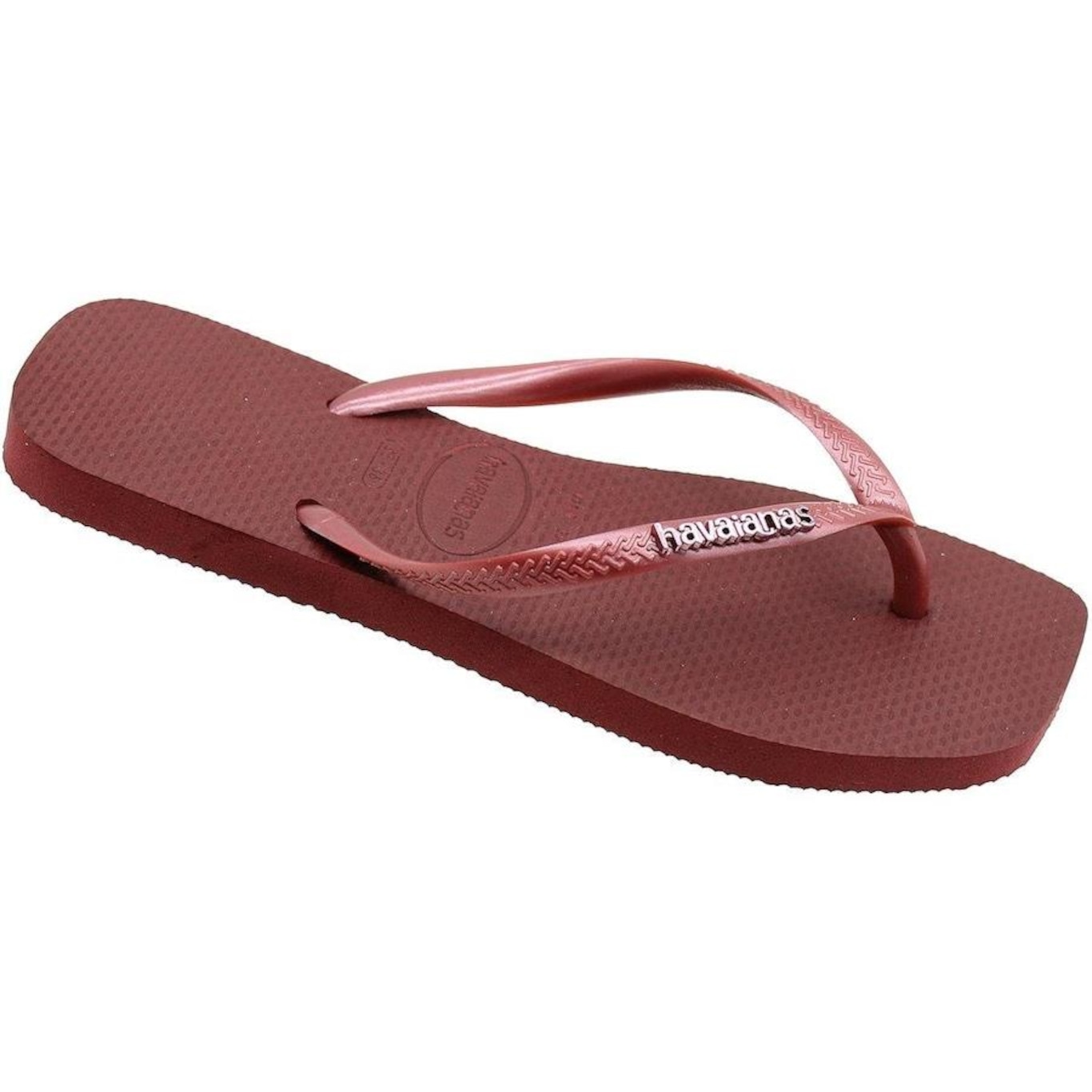 Chinelo Havaianas Slim Square Logo Metallic - Feminino - Foto 2