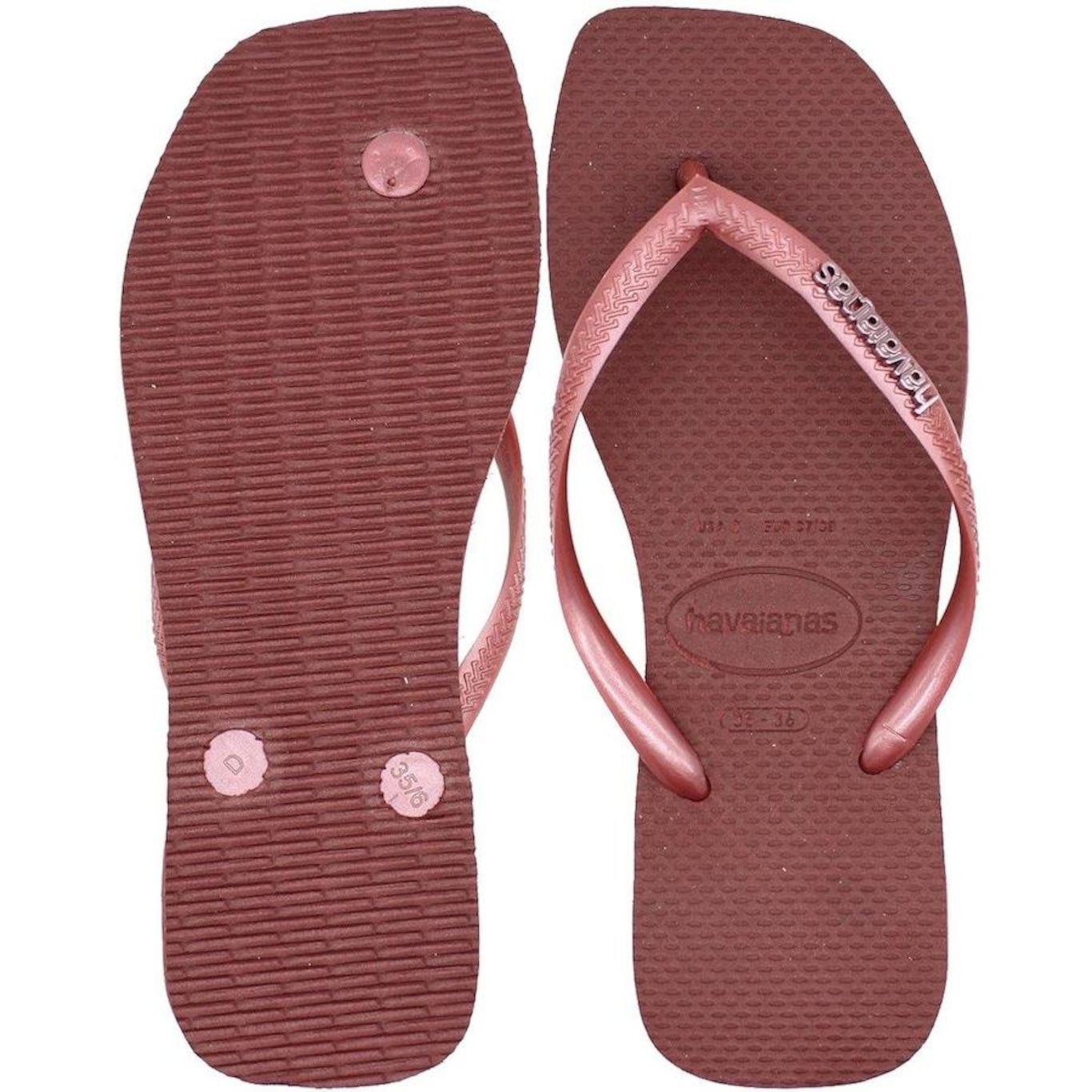 Chinelo Havaianas Slim Square Logo Metallic - Feminino - Foto 3