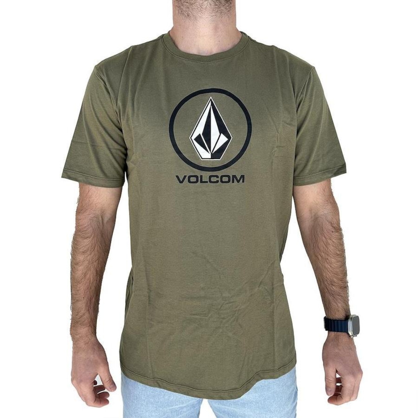 Camiseta Volcom Crisp Stone - Masculina - Foto 1