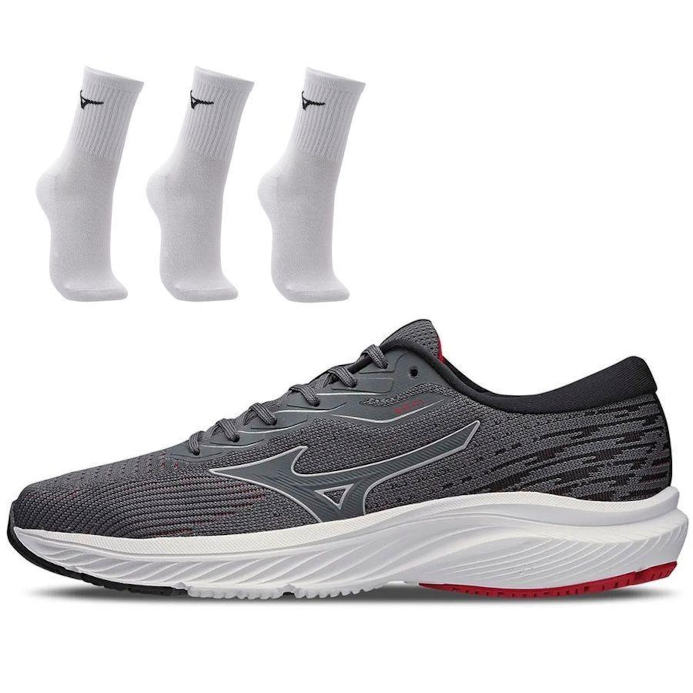 Tênis Mizuno Goya + 3 Pares de Meia Cano Médio - Masculino - Foto 1