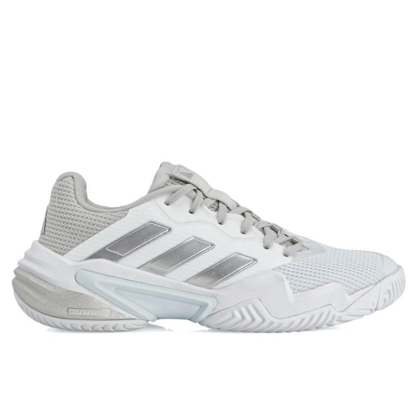 Tênis adidas Barricade 13 All Court Branco e Prata - Foto 1