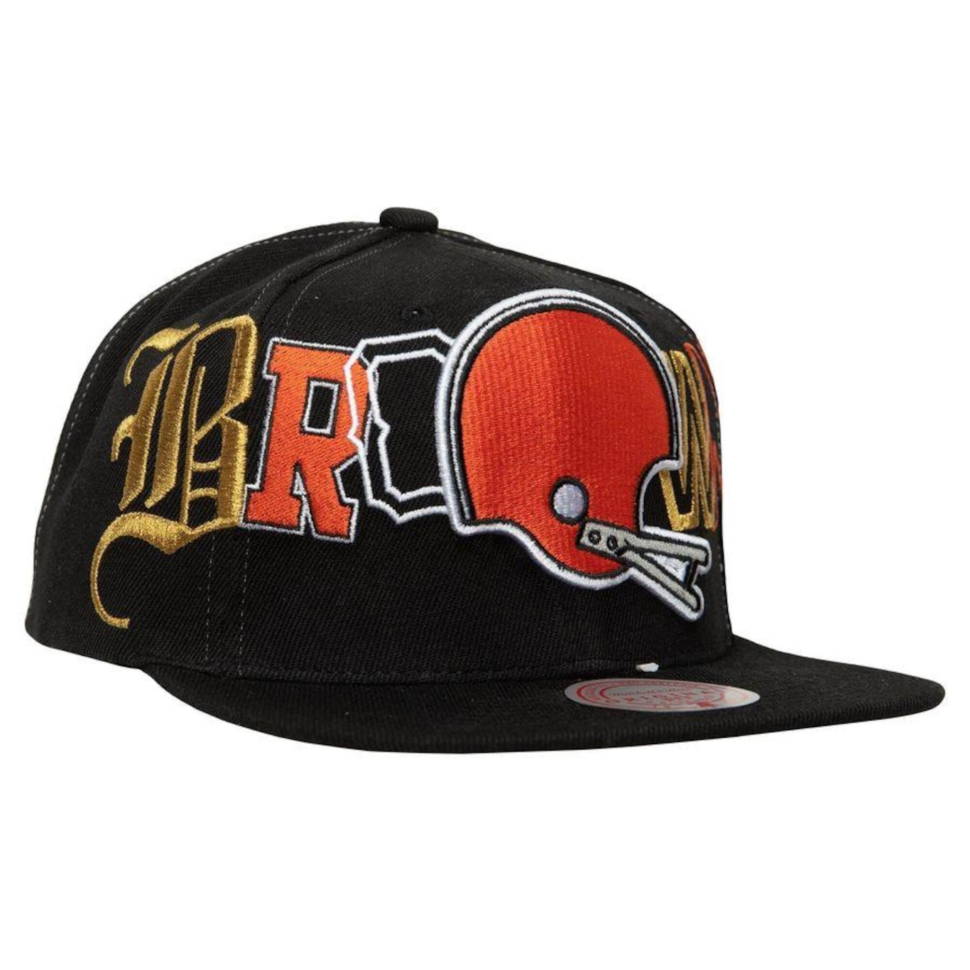 Boné Aba Reta Mitchell & Ness Hype Type Cleveland Browns - Snapback - Adulto - Foto 3