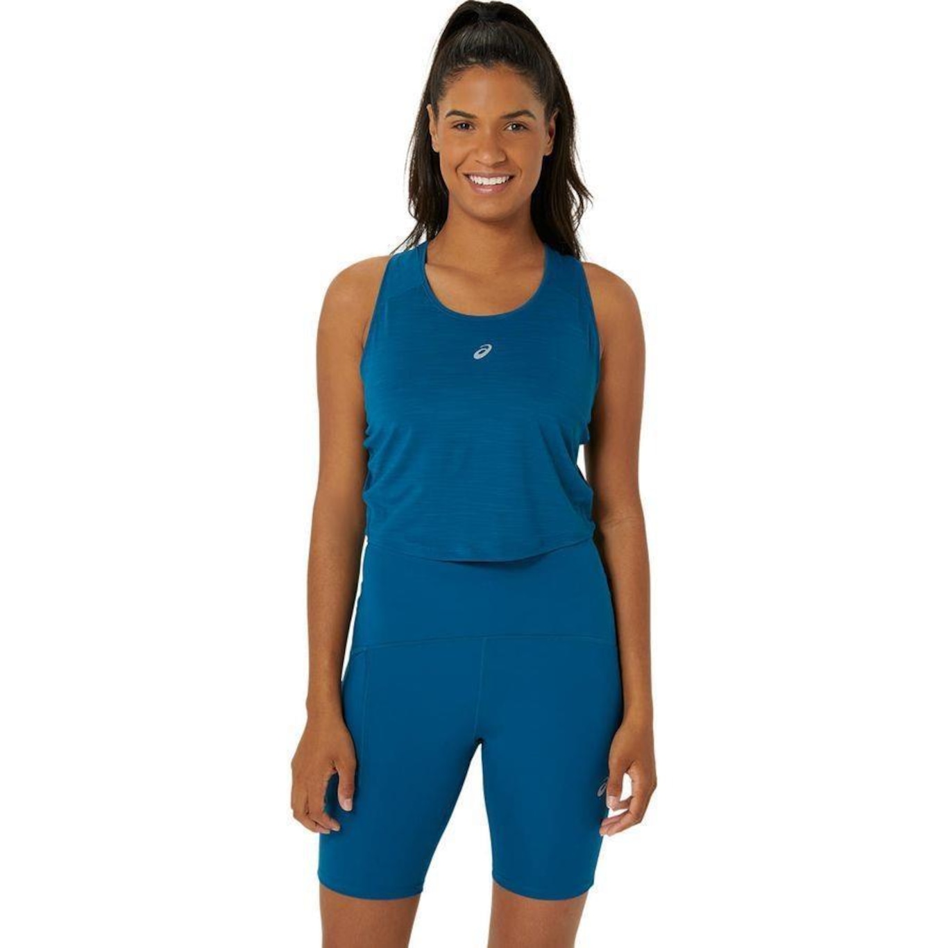 Camiseta Regata Asics Road Crop - Feminina - Foto 1