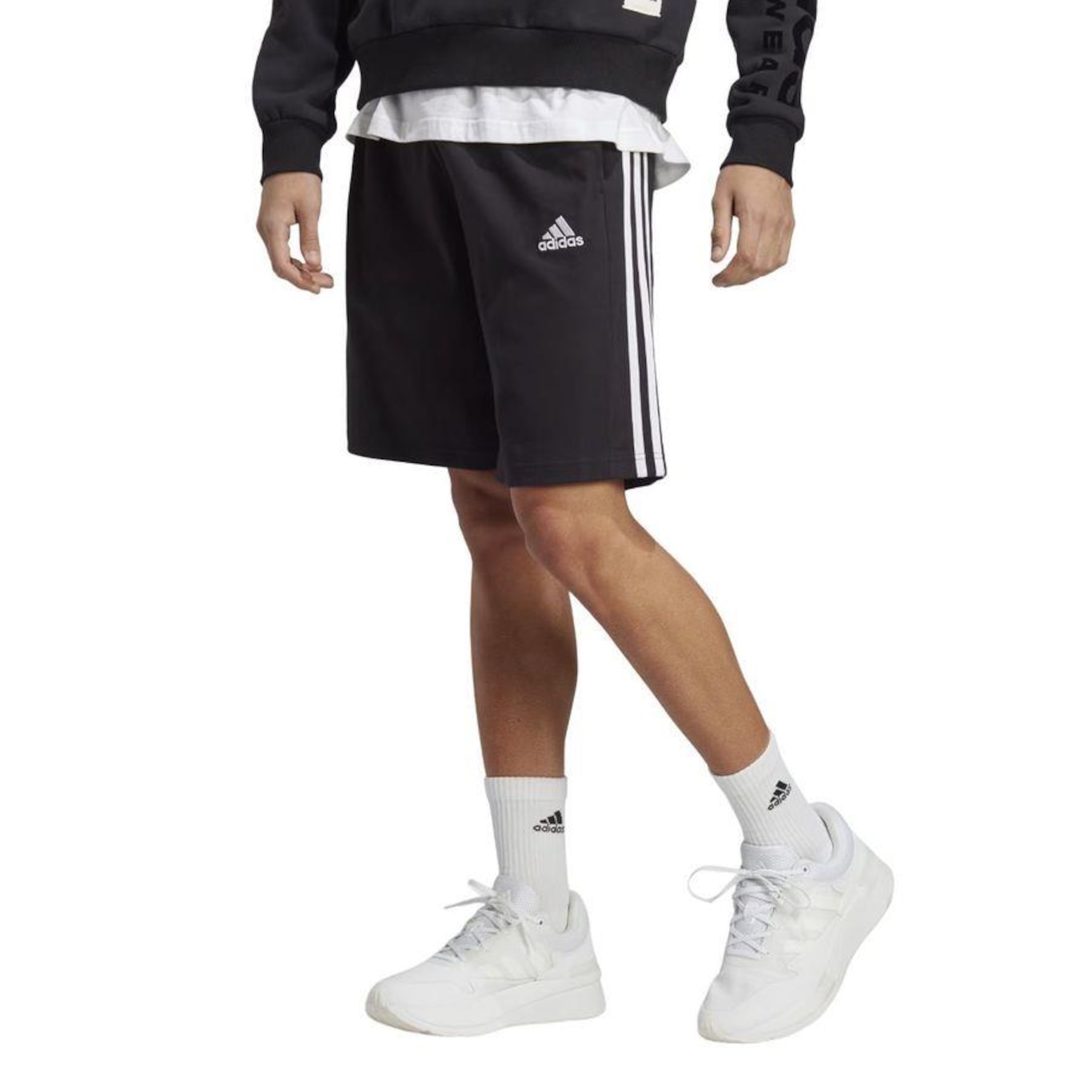 Shorts adidas 3 Stripes Single Jersey - Masculino - Foto 2