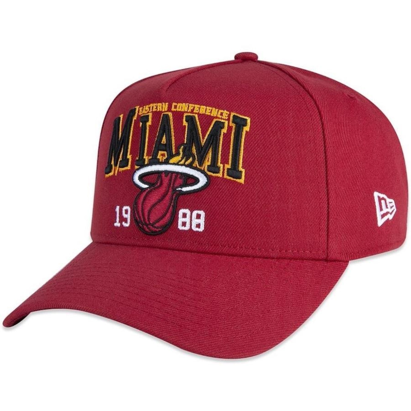 Boné Aba Curva New Era 940 A-Frame Miami Heat Sport - Snapback - Adulto - Foto 1