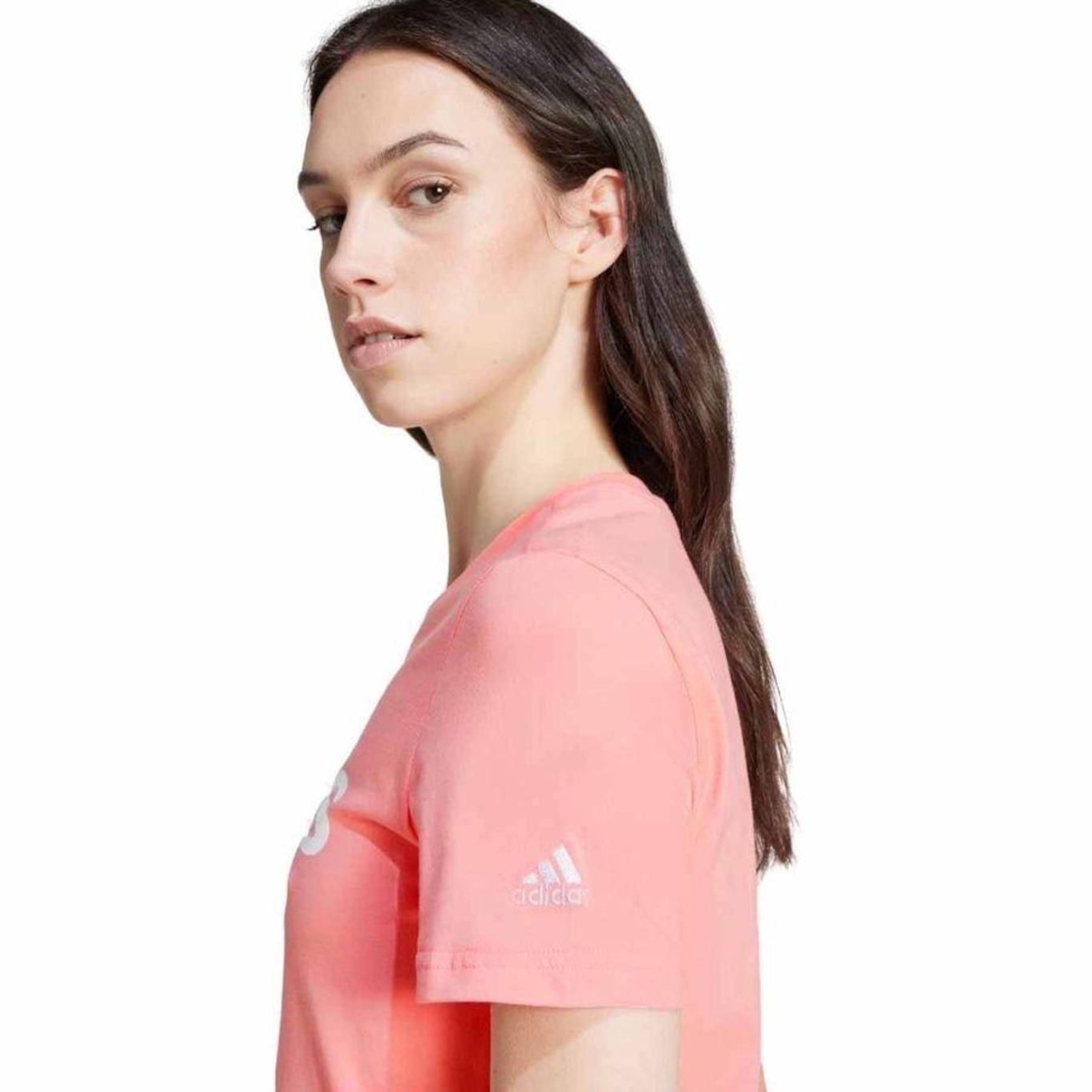 Camiseta adidas Logo Linear - Feminina - Foto 5