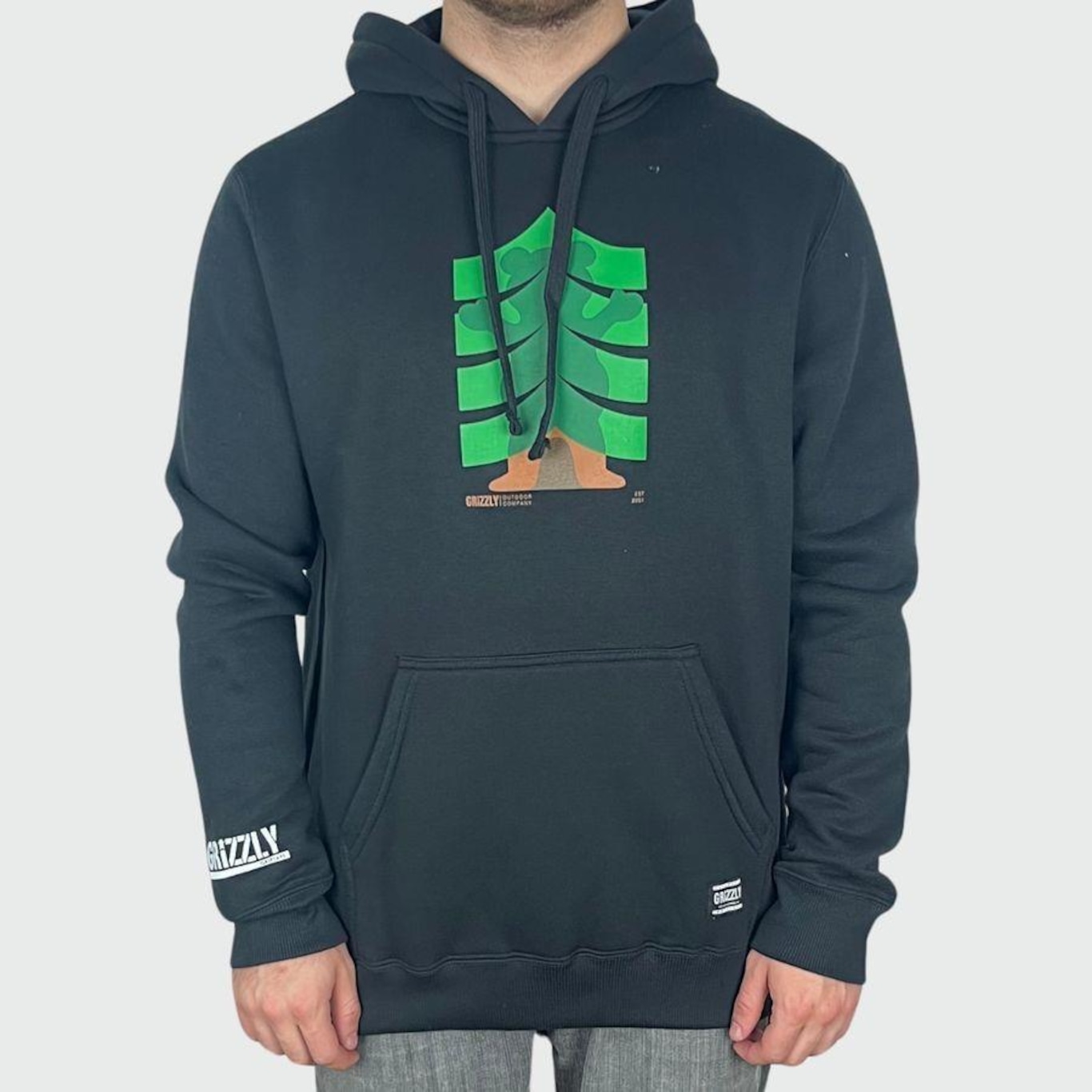 Blusão Grizzly Stronger Branches Hoodie - Masculino - Foto 1