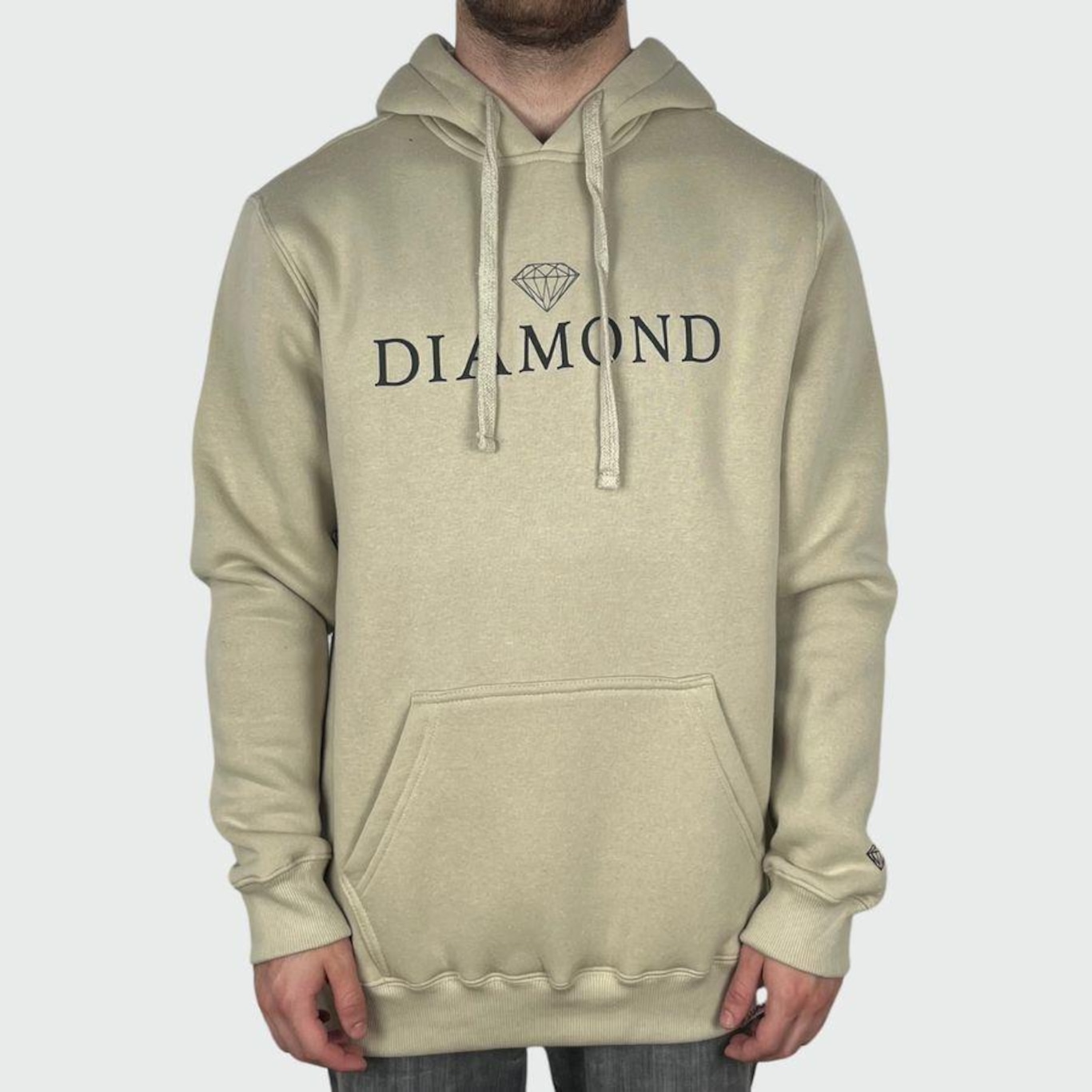 Blusão Diamond Classic Hoodie Sand - Masculino - Foto 1