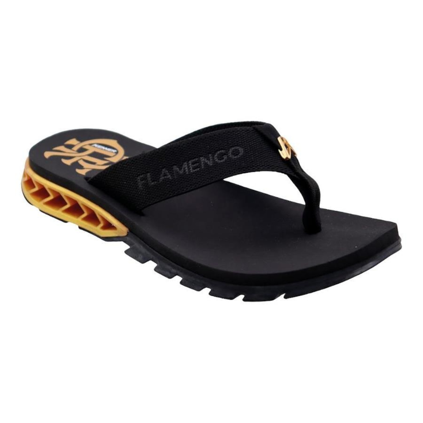 Chinelo Kenner Rakka Gold Flamengo - - Masculino - Foto 1