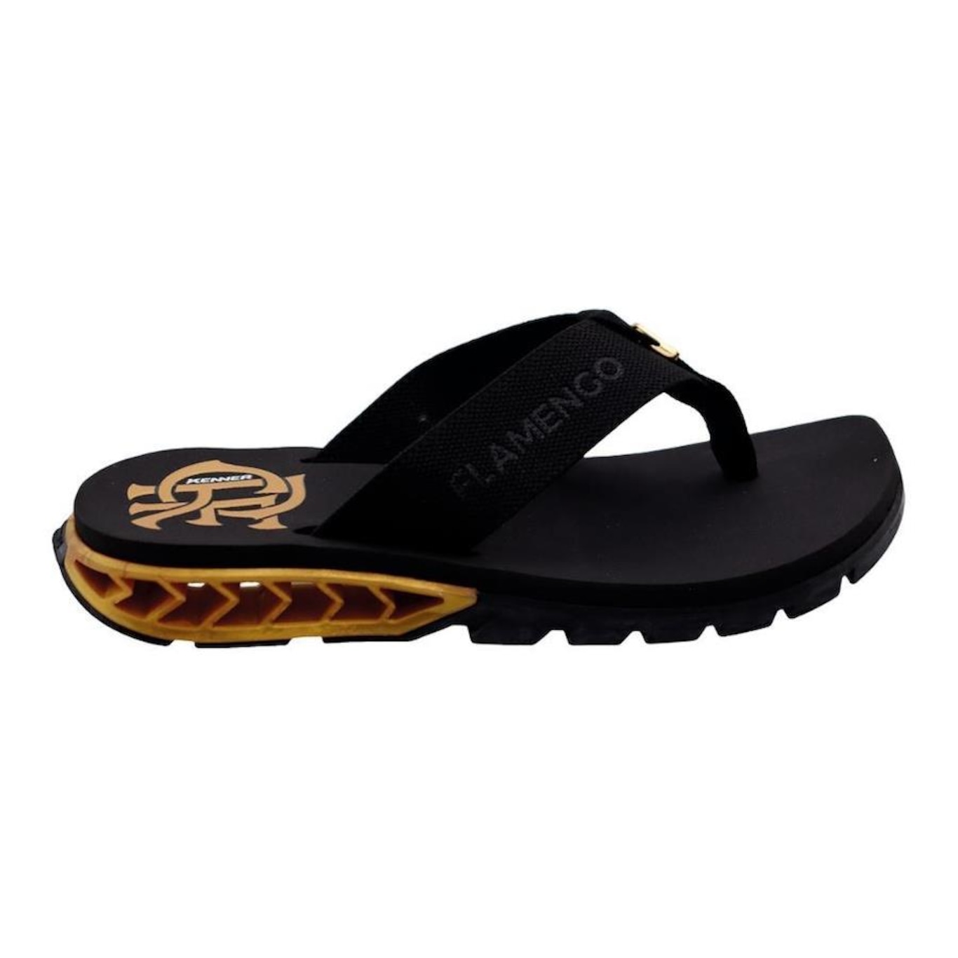 Chinelo Kenner Rakka Gold Flamengo - - Masculino - Foto 2