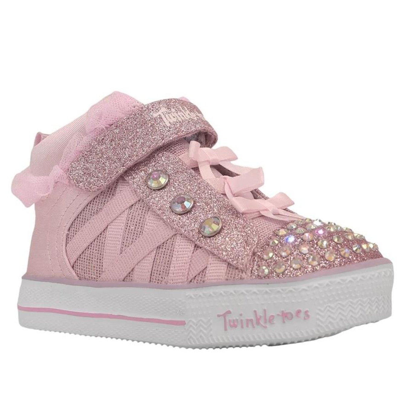 Tênis Skechers S Lights Shuffle Lites Adore a Ball - Infantil - Foto 1