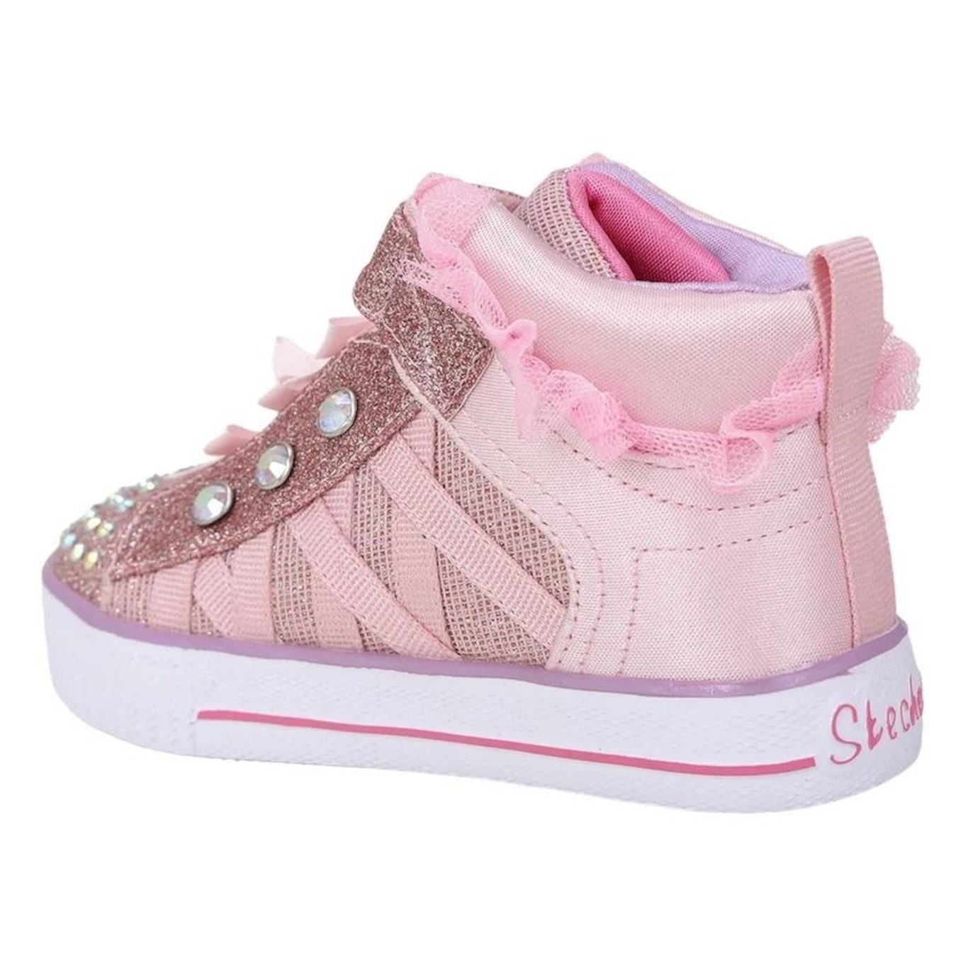 Tênis Skechers S Lights Shuffle Lites Adore a Ball - Infantil - Foto 2