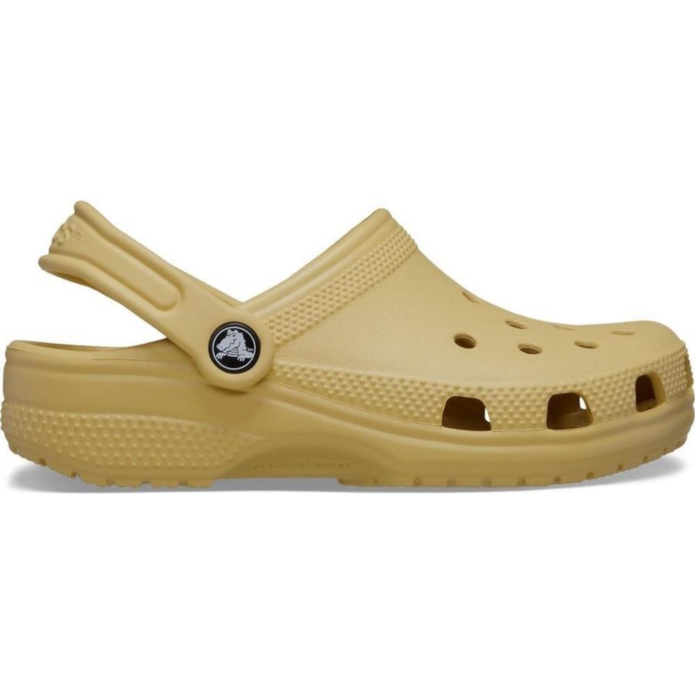 Sandália Crocs Classic Clog Kids Wheat - Infantil - Foto 1