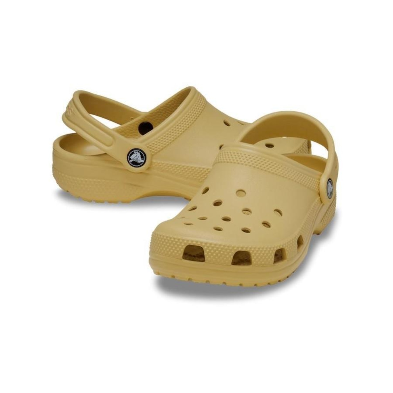 Sandália Crocs Classic Clog Kids Wheat - Infantil - Foto 3