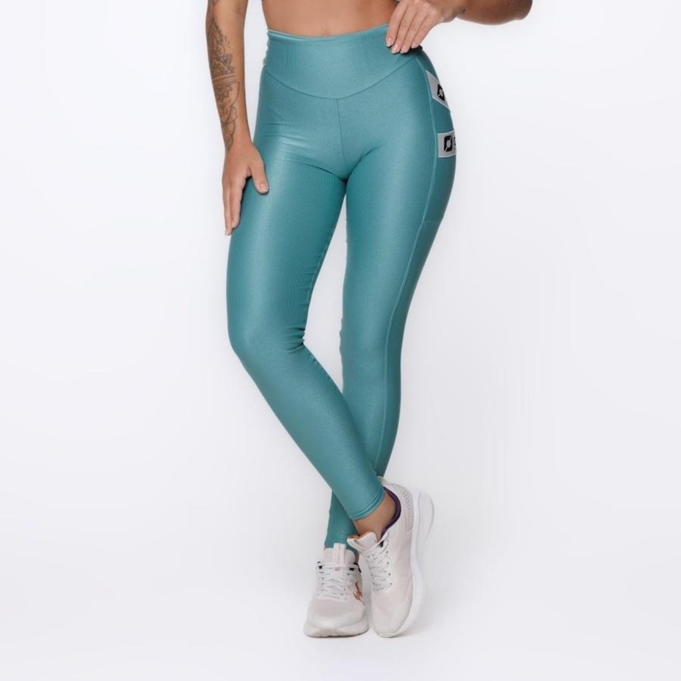 Calça Legging Orbis Fitness Cós Alto Bolso Lateral Recortes - Feminina - Foto 2