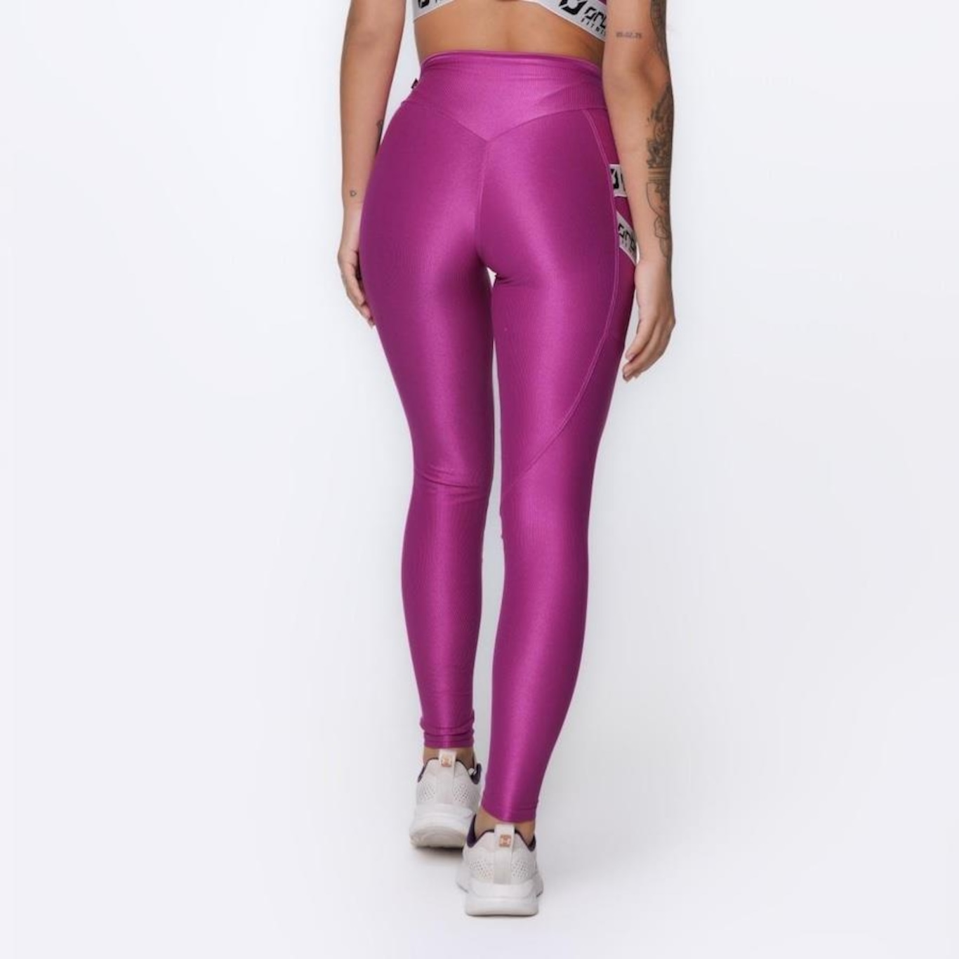 Calça Legging Orbis Fitness Cós Alto Bolso Lateral Recortes - Feminina - Foto 3