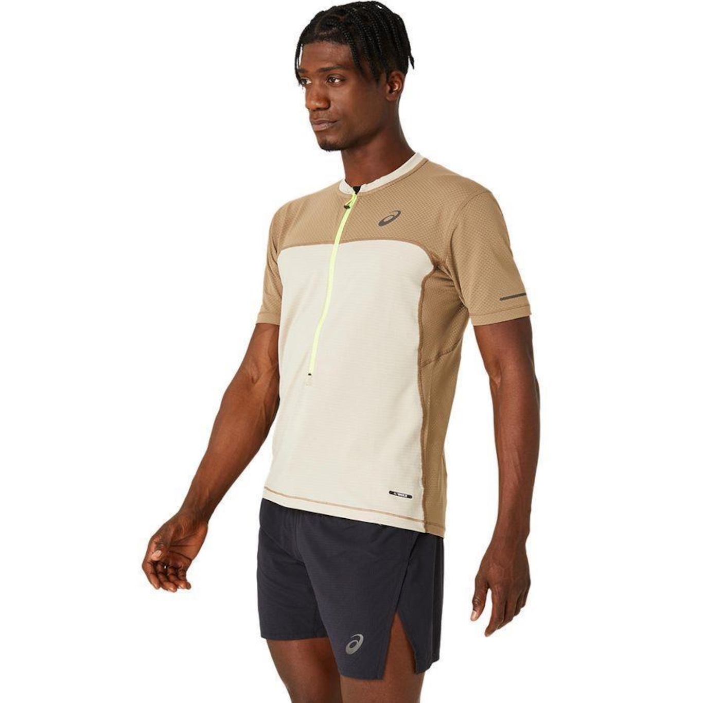 Camiseta Asics Fujitrail Zíper - Masculina - Foto 3